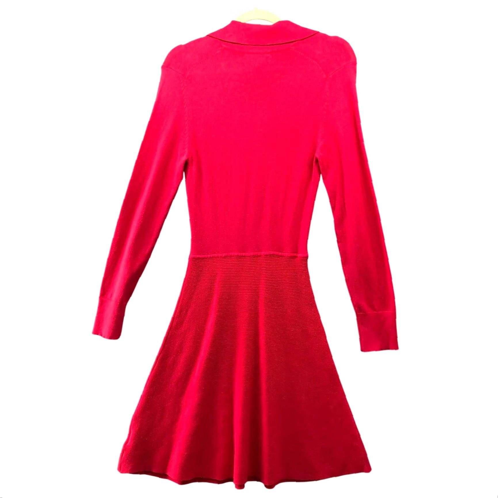 Vintage NWT Free Assembly Sweater Dress XS Pink Collared A-Line Fit & Flare Stretch Dress WomensXS Pink Collared A-Line Size XS / US 0-2 / IT 36-38 - 2 Thumbnail