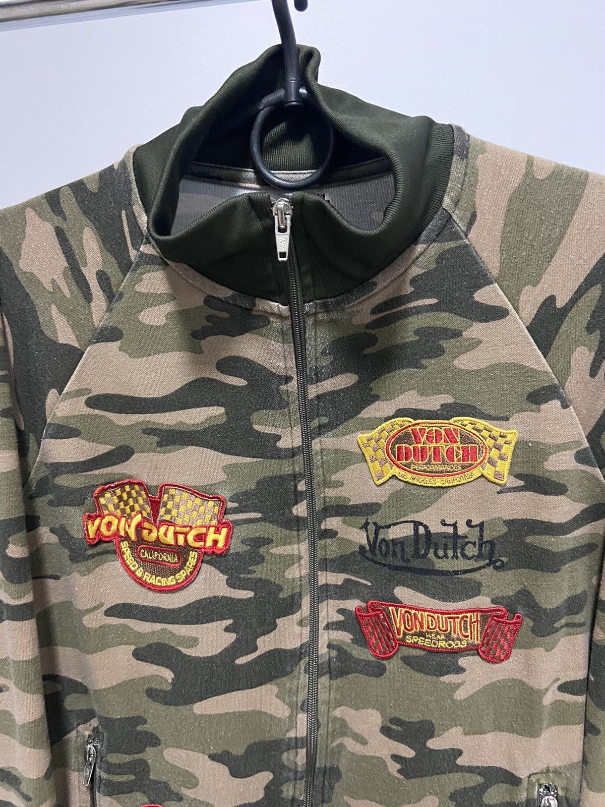 Vintage × Von Dutch Von Dutch zip sweatshirt big logo eye 👁️ vintage camouflage Size US L / EU 52-54 / 3 - 4 Thumbnail