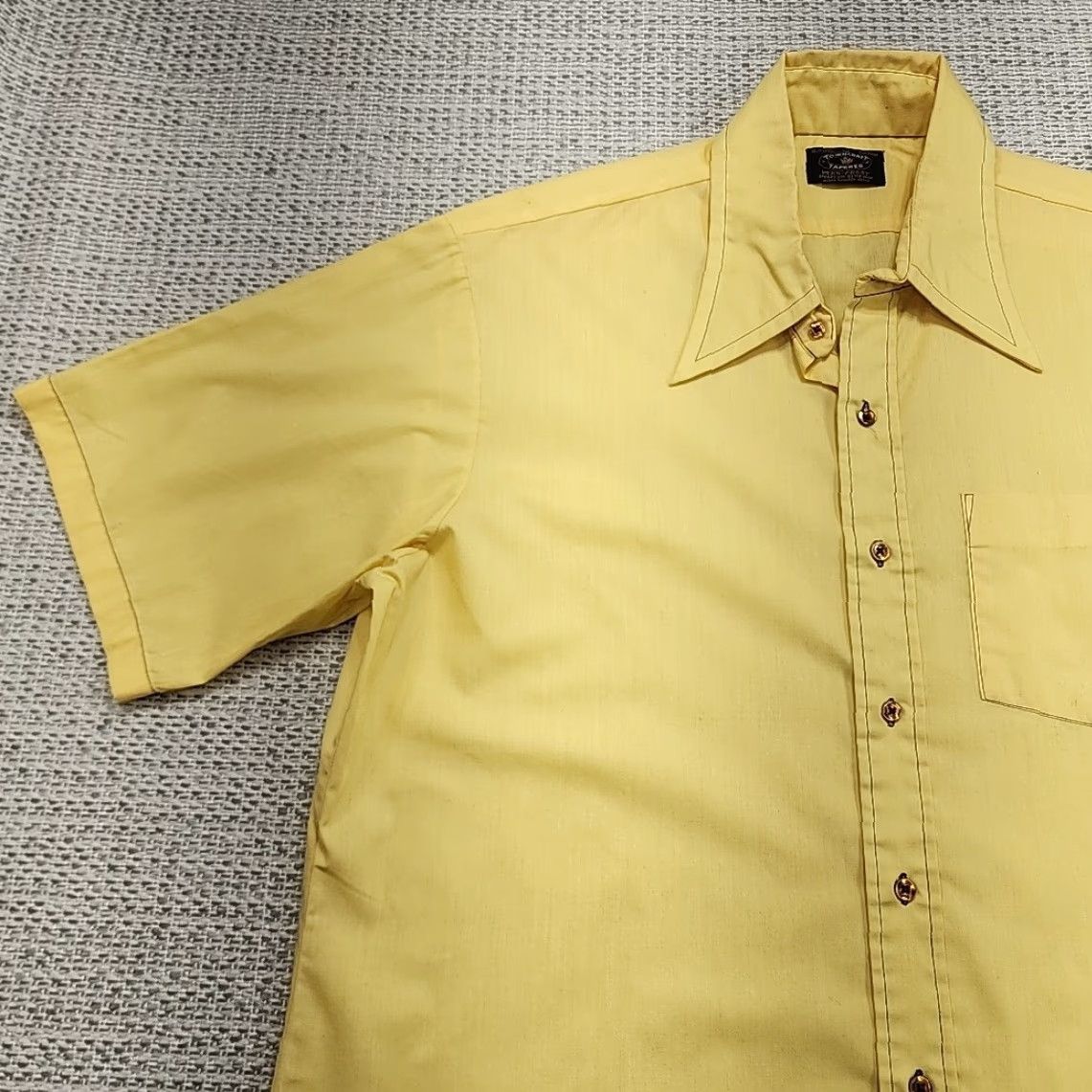 Penn VINTAGE TownCraft Penn Prest Shirt Mens XL 17.5 Long Sleeve Yellow 70s 80s Shirt Mens XL Yellow 70s 80s Size US XL / EU 56 / 4 - 3 Thumbnail