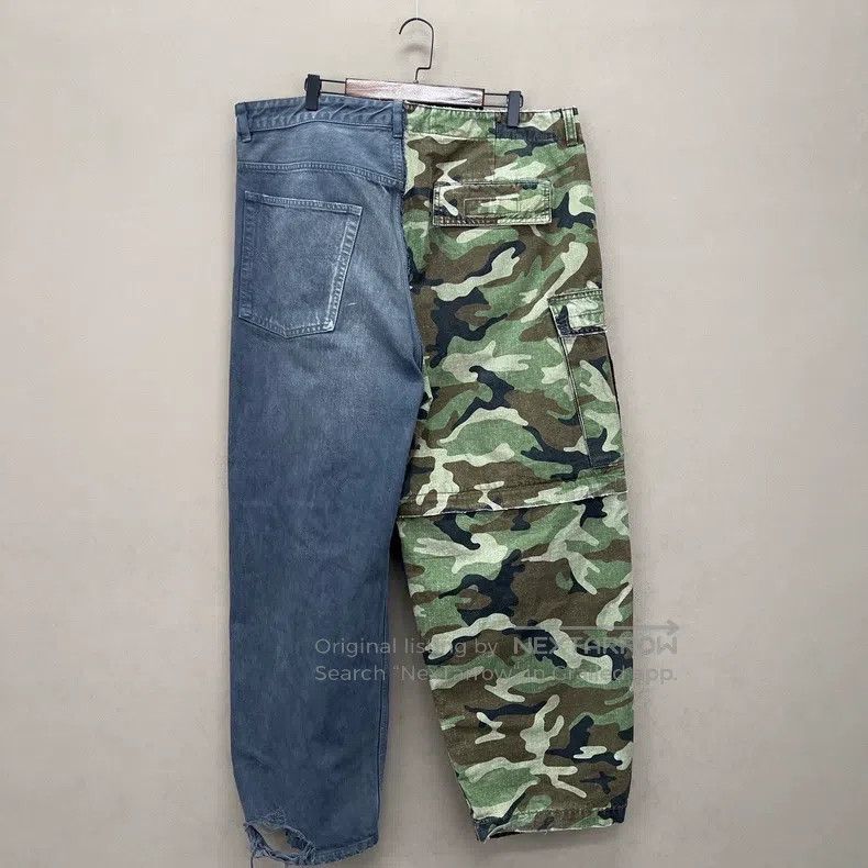 Balenciaga Balenciaga size S Camouflage Patchwork Destroyed Baggy Den Size US 27 - 2 Thumbnail
