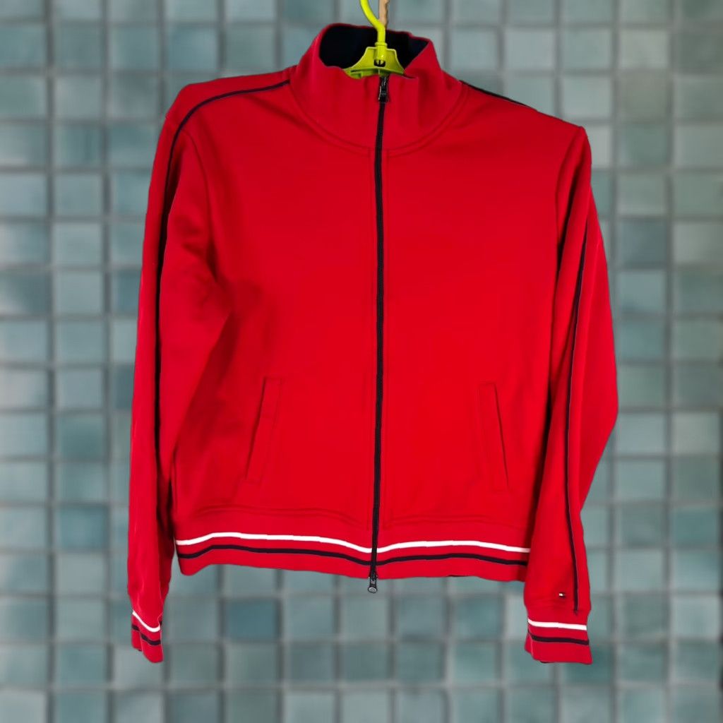 Tommy Hilfiger Tommy Hilfiger Softshell Jacket Mens XL Red BIG Embroidered Casual Size US XL / EU 56 / 4 - 1 Thumbnail