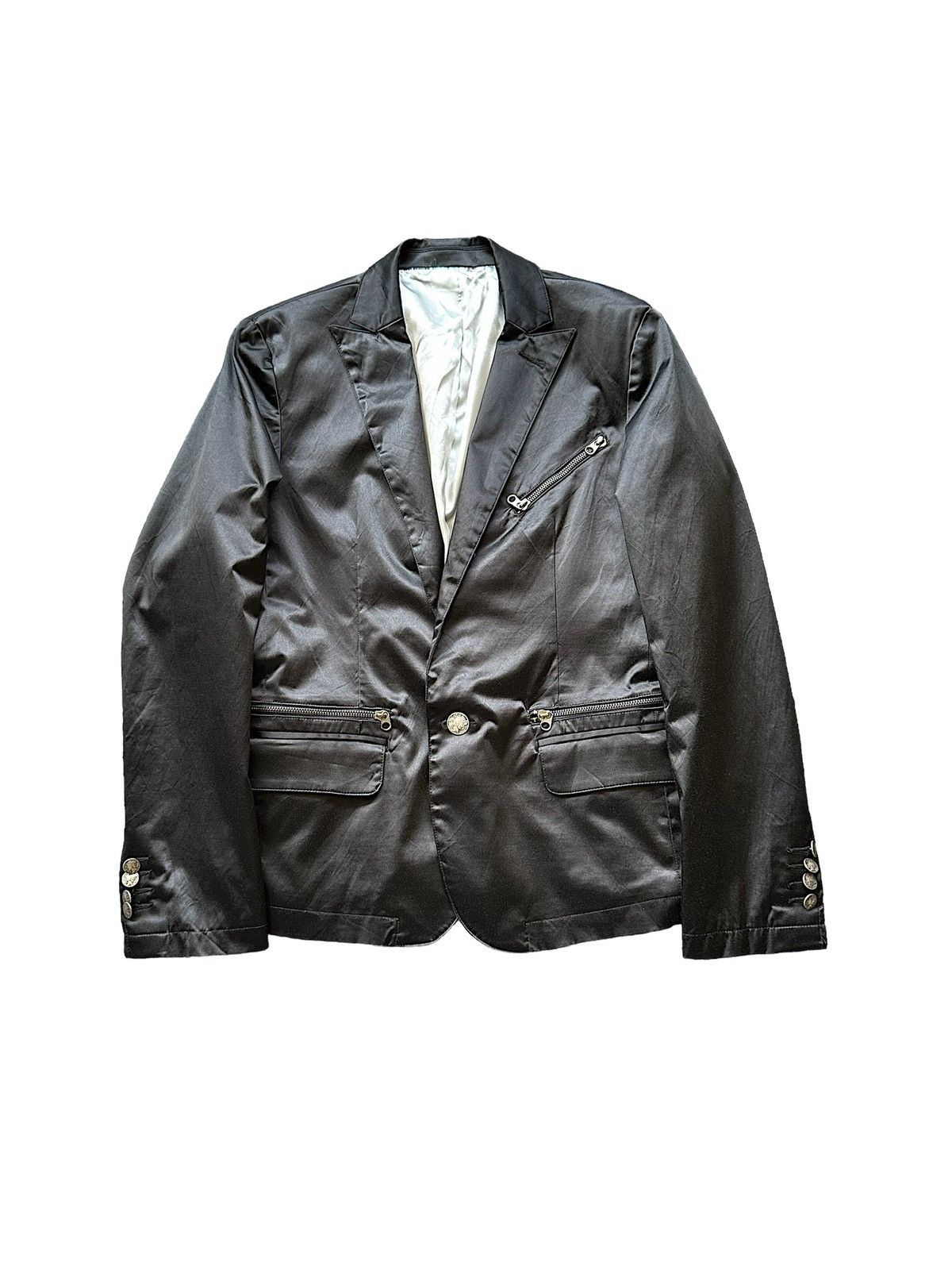 image of If Six Was Nine x Kmrii Y2K Evolution Gothic Black Blazer, Men's (Size Medium)