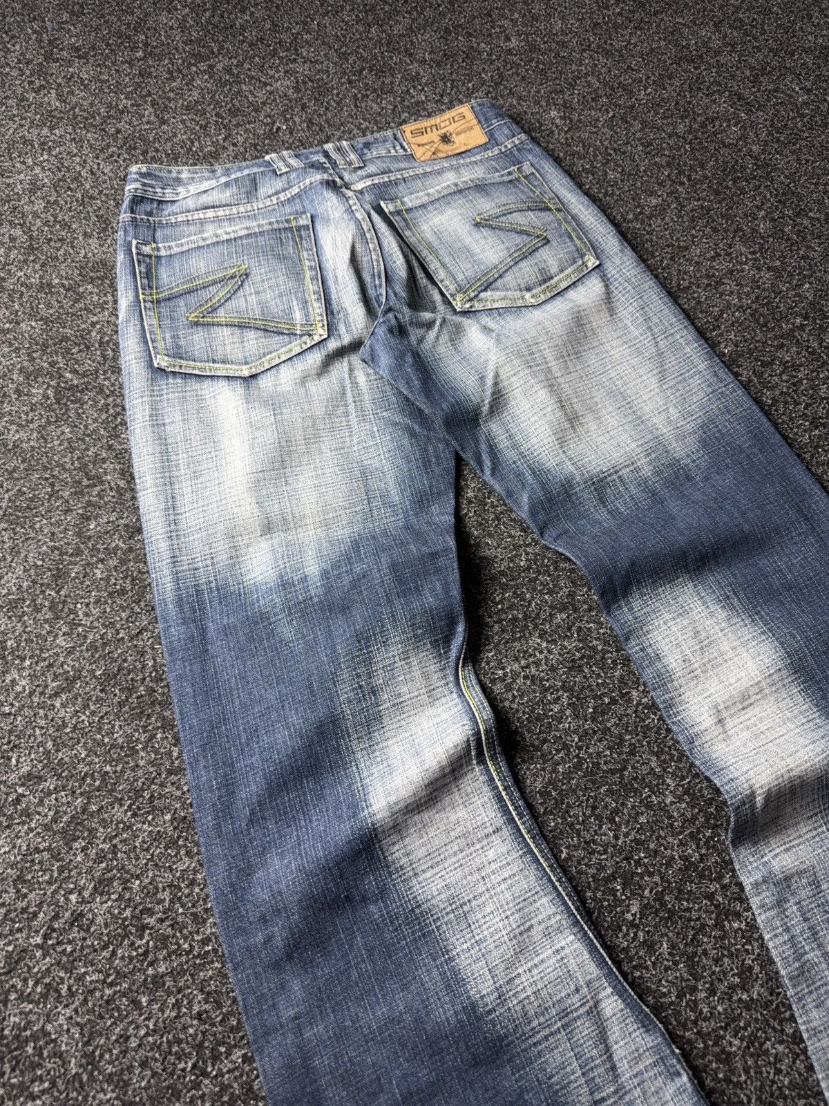 Japanese Brand Vintage Retro Y2K Sk8 Flared Distressed Denim pants Size US 33 - 12 Thumbnail