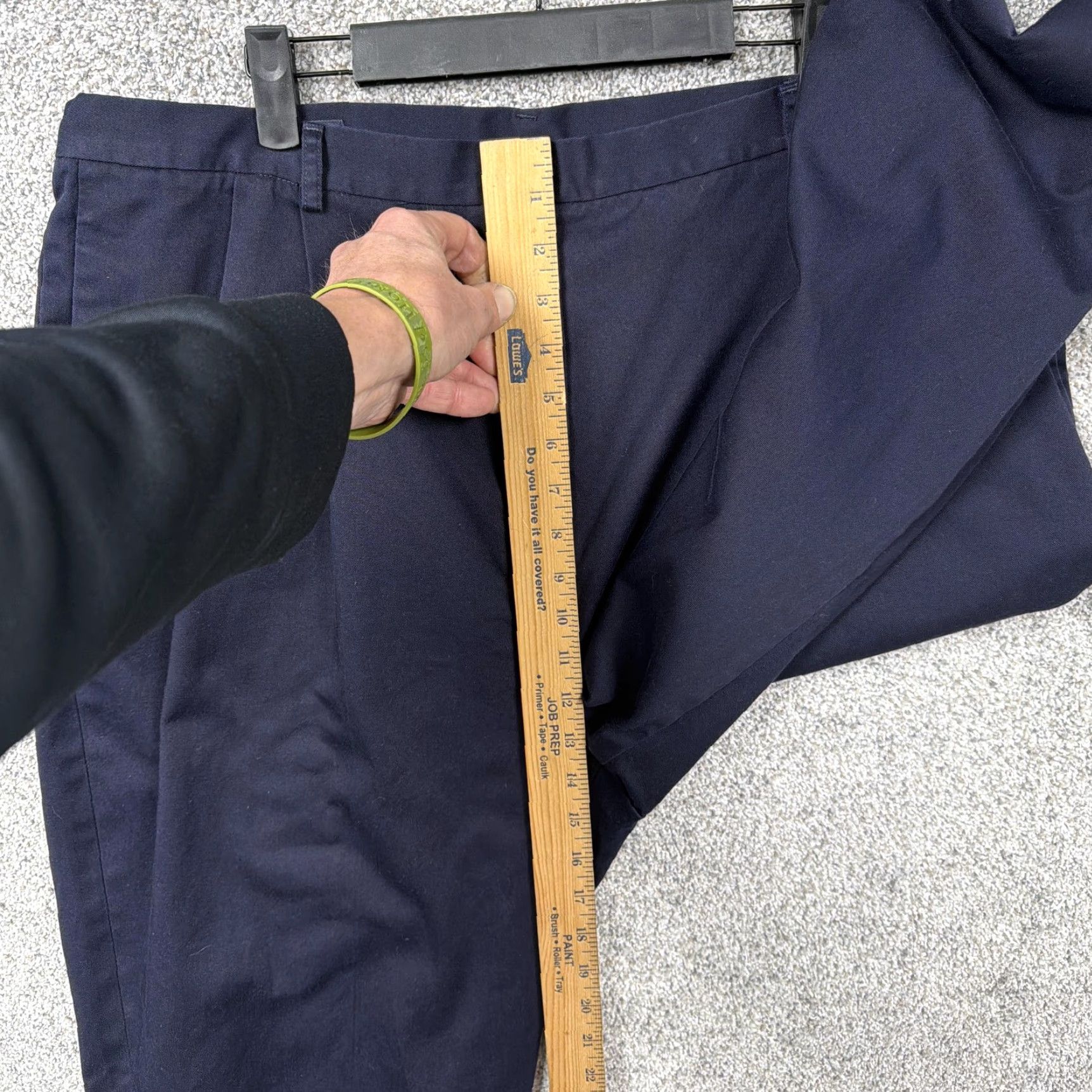 Lands' End VINTAGE Lands' End Chino Pants Womens 20W Plus Navy Blue Pleated Tapered Hips Back Elastic 90s Casual Business Size 42" / US 20 - 5 Thumbnail