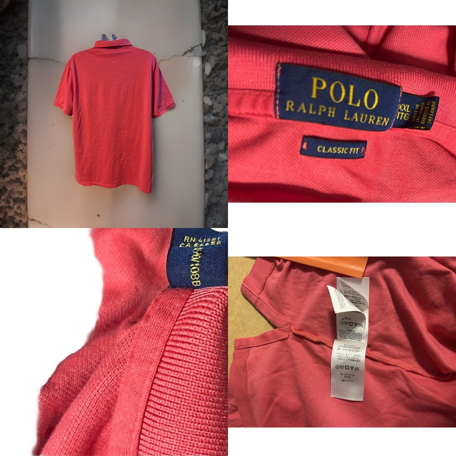Polo Ralph Lauren Polo Ralph Lauren Polo Shirt Men 2XL Shirt Coral Pink Solid Short Sleeve Golf Preppy Casual Men’s Mens Size US XXL / EU 58 / 5 - 8 Thumbnail