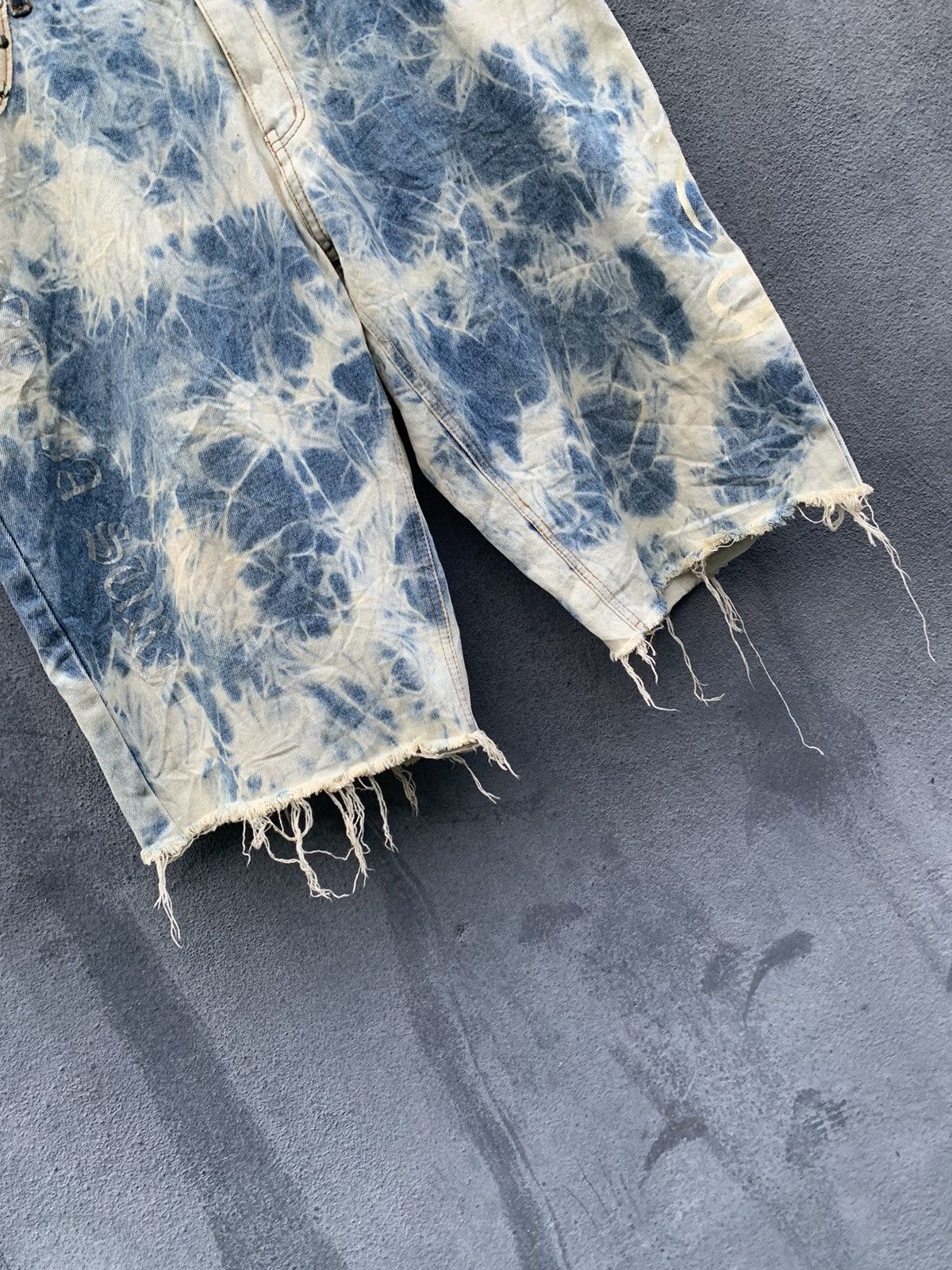 Vintage 👹VINTAGE THRASHED GOTCHA DENIM SHORTS Size US 34 / EU 50 - 4 Thumbnail