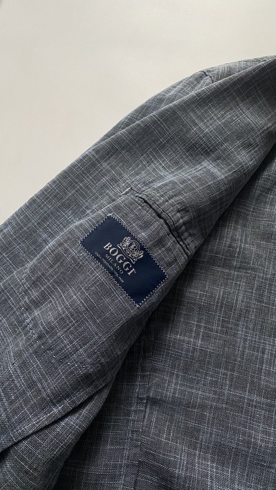 Boggi Boggi Milano Linen Summer Blazer Brunello Cucinelli style Size 54R - 4 Thumbnail
