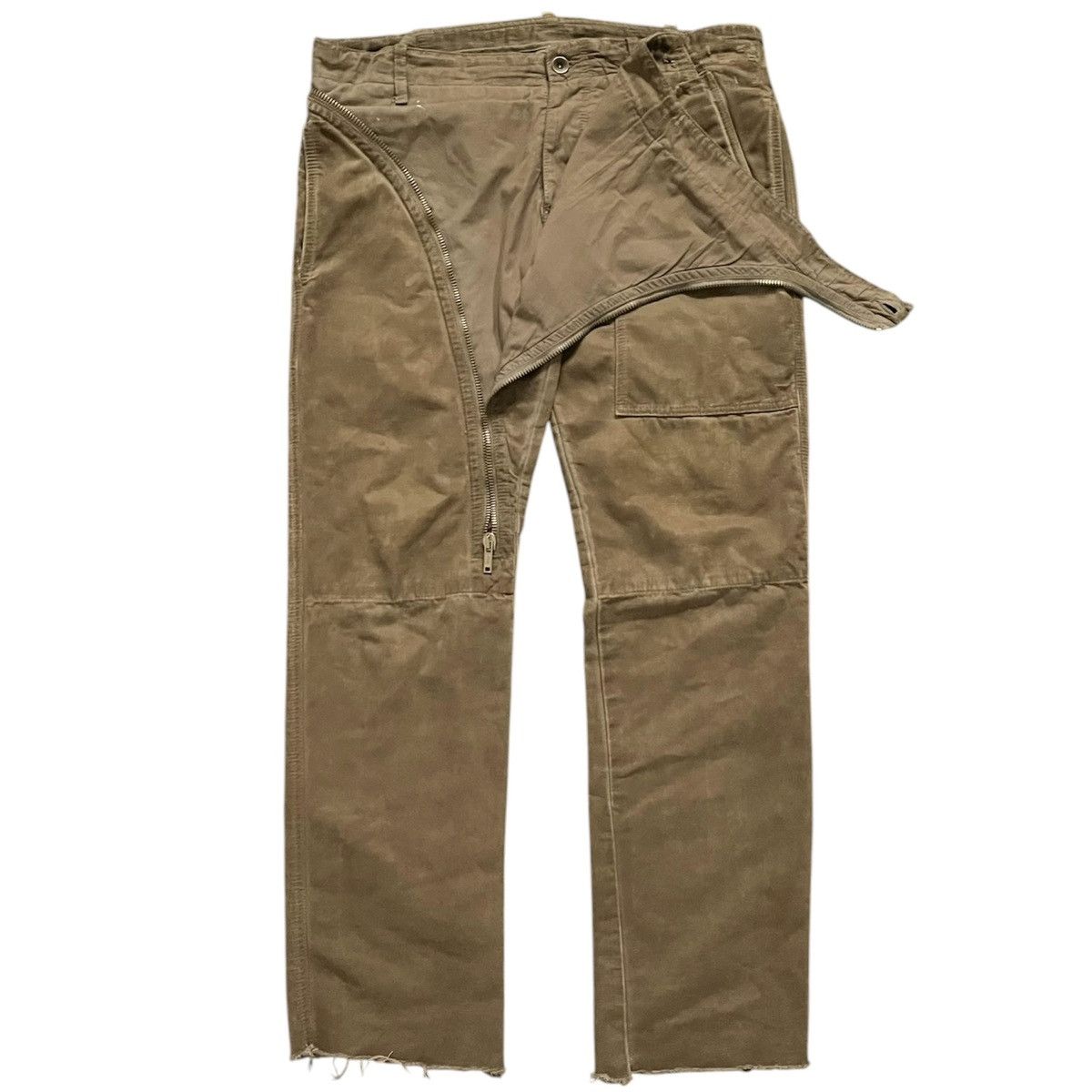 Rick Owens × Rick Owens Drkshdw SS09 Strutter Grosgrain Brown Double Layered Aircut Pants Size US 34 / EU 50 - 1 Thumbnail