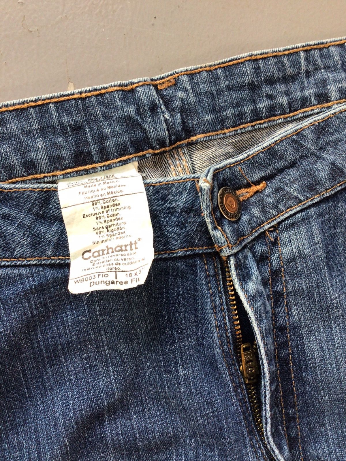 Carhartt × Vintage Vintage Carhartt WB003 FIQ double knee denim Size US 36 / EU 52 - 3 Thumbnail