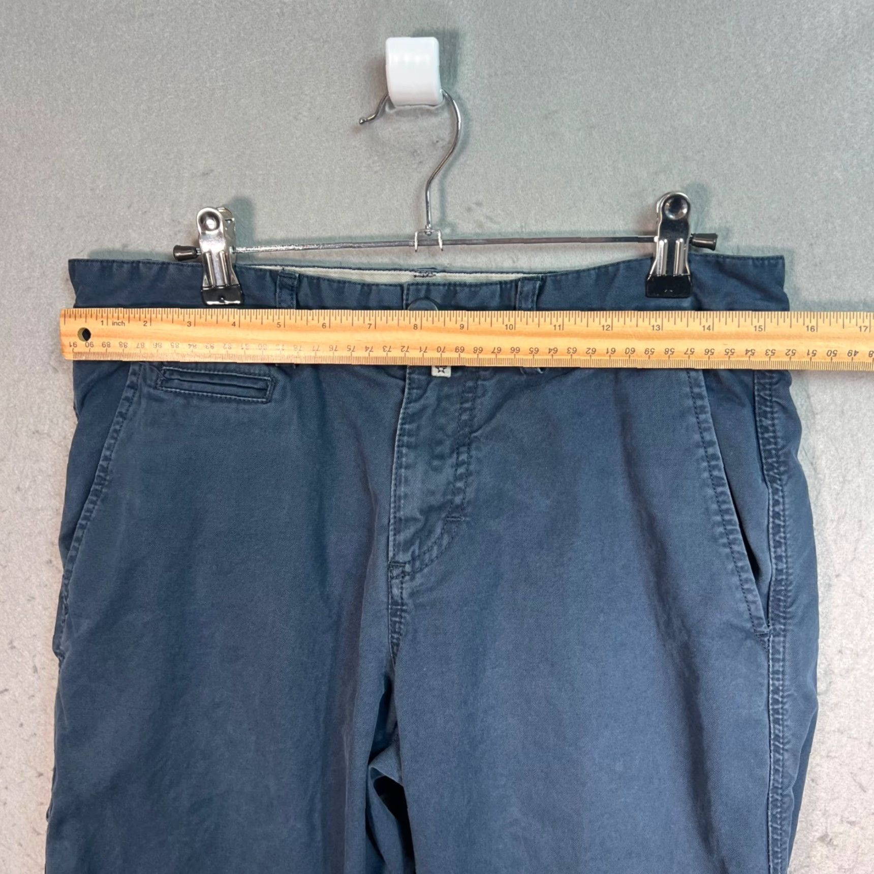 Avirex Avirex Chino Pants - Men - 31x30 Blue 100% Cotton Flat Front Tapered Leg Vintage/Used Millenniam Era Mens Pants Size US 31 - 5 Thumbnail