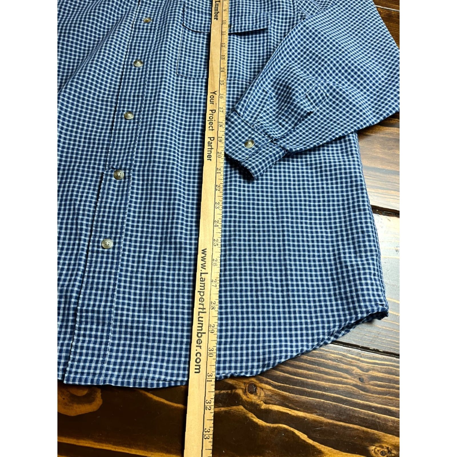 Vintage U.S. Expedition Shirt, Men's XL, Button Up, Plaid, Long Sleeve, Collared, Black Blue Gray, Casual, Fall Spring Summer, Regular, Men Size US XL / EU 56 / 4 - 7 Thumbnail