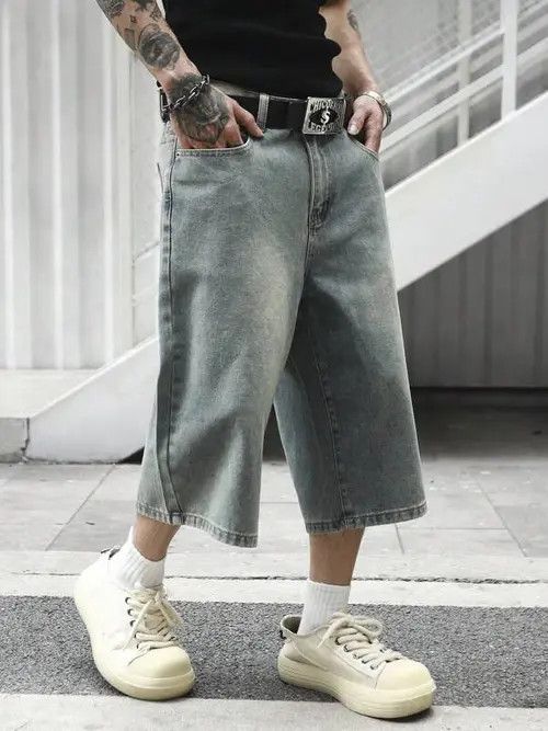 Japanese Brand VINTAGE retro Y2K DRIP jeans shorts jorts Size US 36 / EU 52 - 3 Thumbnail