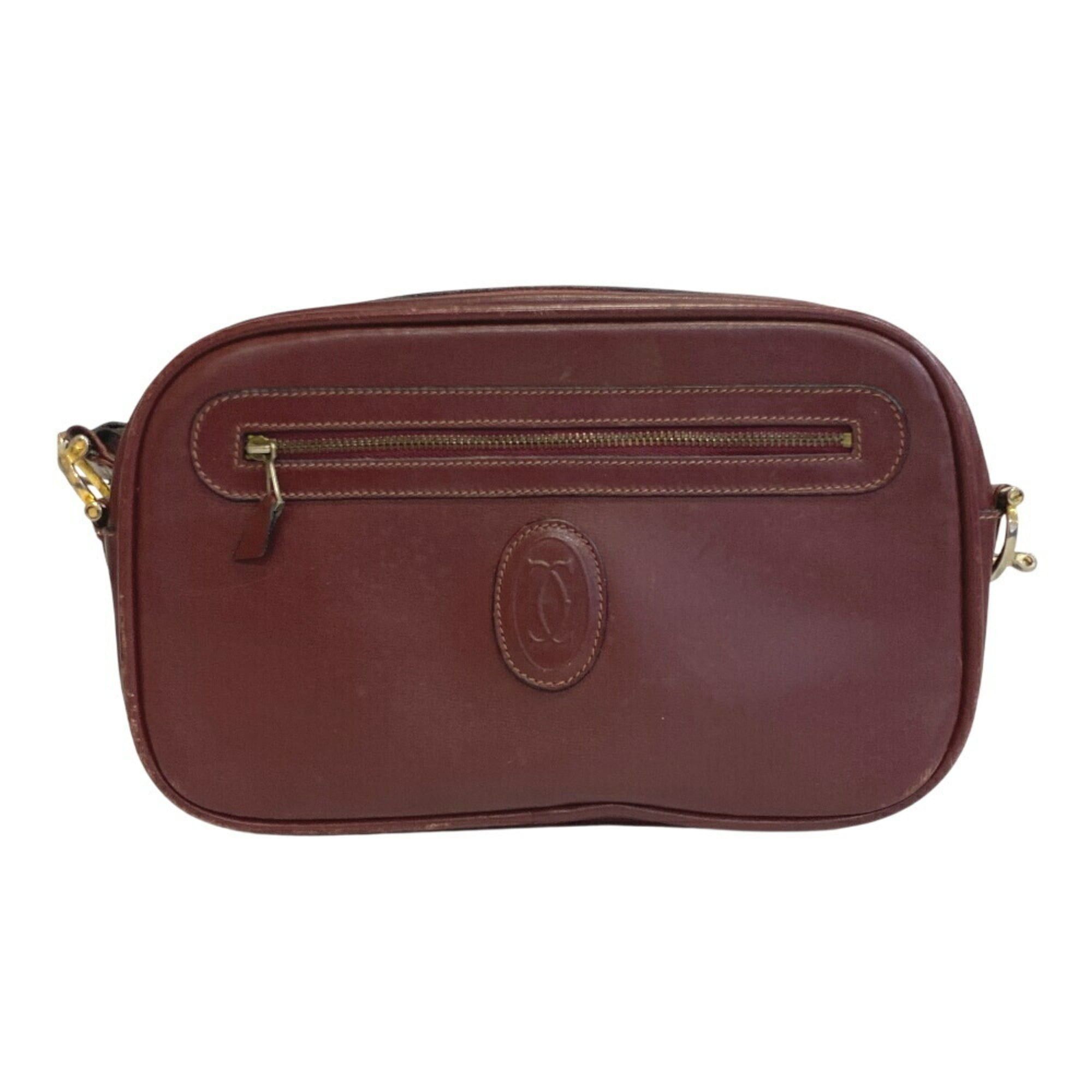 CARTIER Must Line Shoulder Bag Red Women's