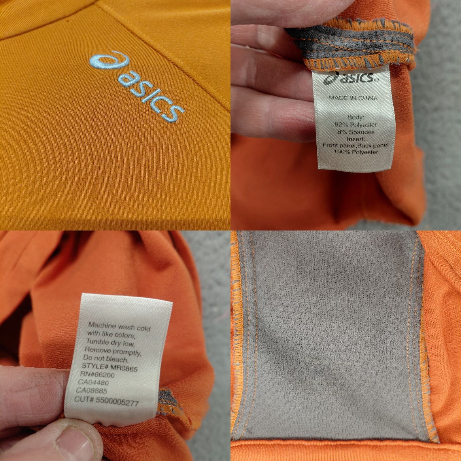 Asics ASICS Shirt Women's Medium Orange 1/4 Zip Base Layer High Neck Long Sleeve Athletic Activewear Women Mens? Size M / US 6-8 / IT 42-44 - 9 Thumbnail