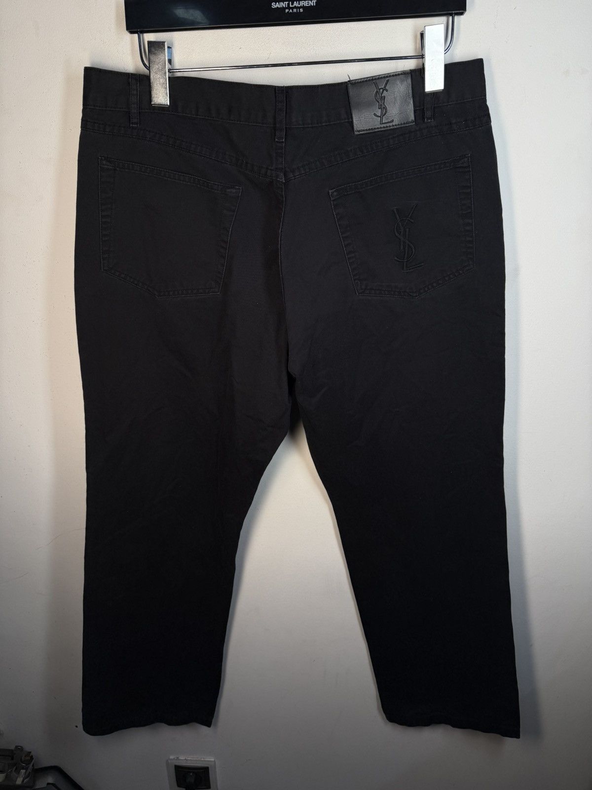Yves Saint Laurent 36x30 YSL Jeans Black Denim Pants Casual Old Money Size US 36 / EU 52 - 3 Thumbnail