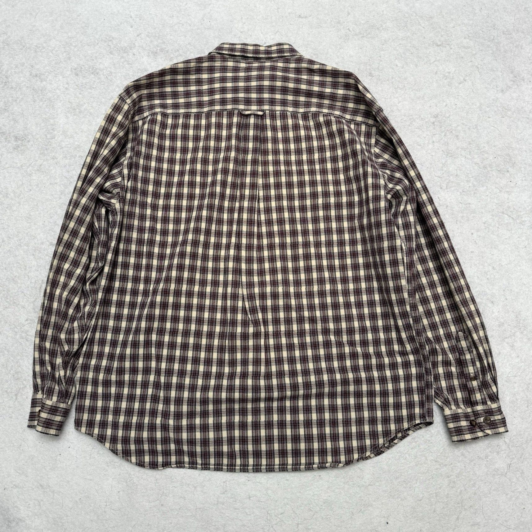 Eddie Bauer Eddie Bauer Men’s Large Relaxed Long Sleeve Button Up Flannel Plaid Red Cream Shirt Mens L Red Plaid Flannel Button-Up Shirt Size US L / EU 52-54 / 3 - 7 Thumbnail