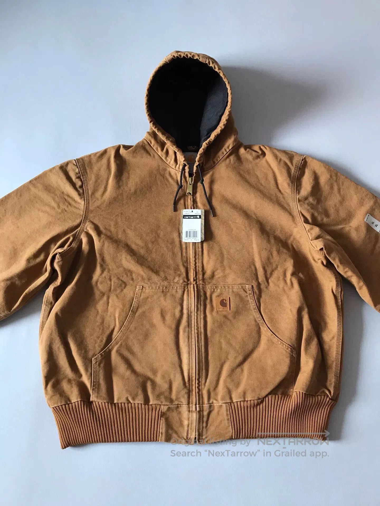Carhartt Carhartt J130 Brown Hooded Work Jacket. Size US XL / EU 56 / 4 - 4 Thumbnail