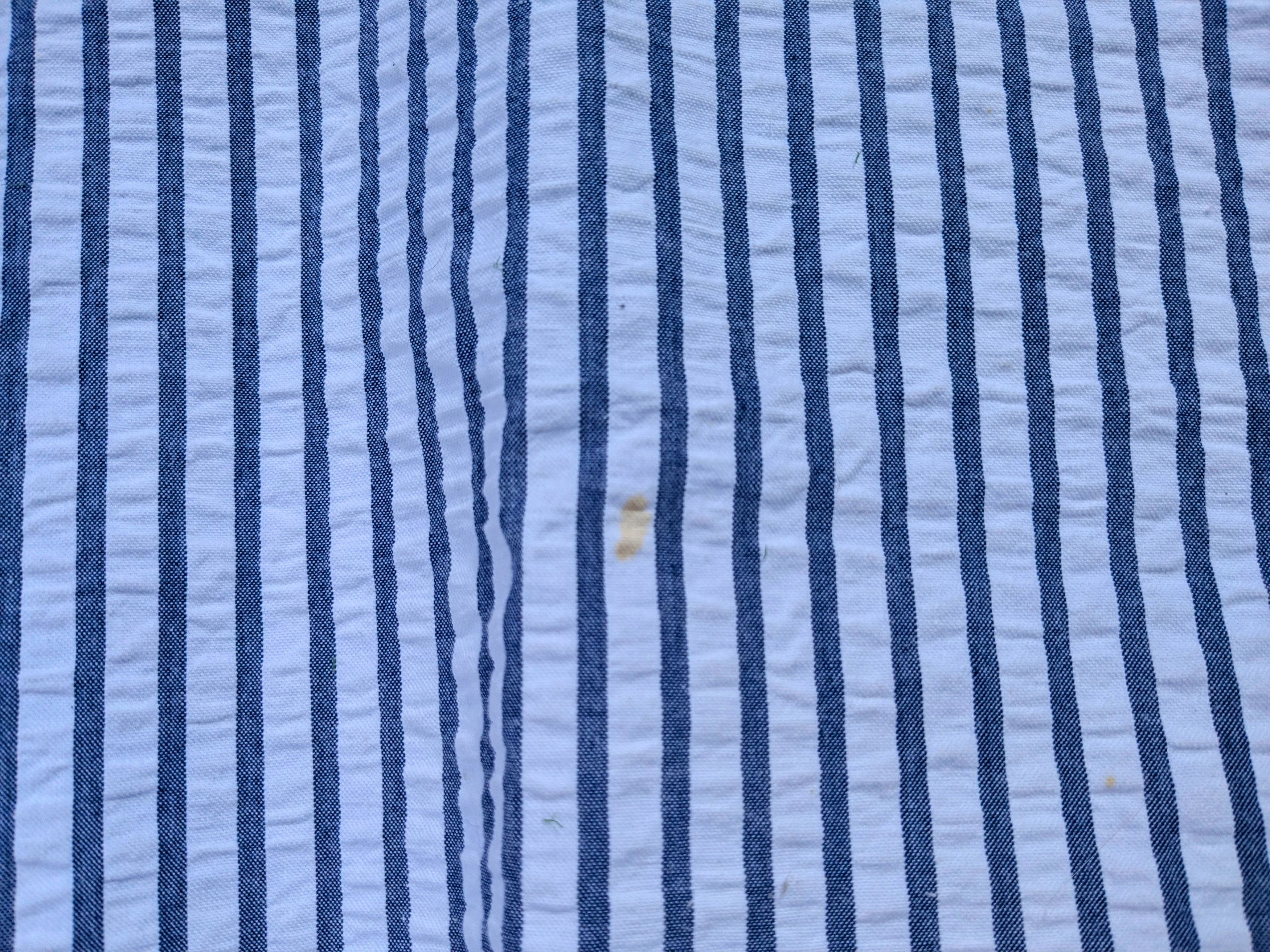 Designer Liz Claiborne Seersucker High Waisted Maxi Zip Skirt Size 30" / US 8 / IT 44 - 6 Thumbnail