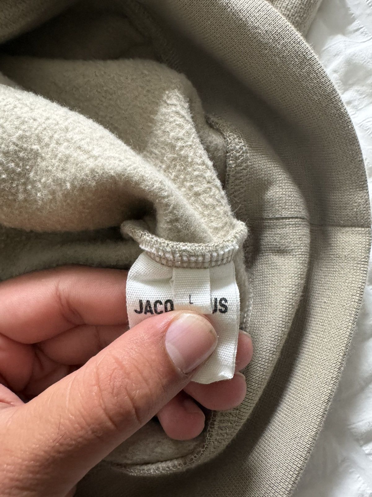 Jacquemus Jacquemus Hoodie Heavyweight Beige Metal Tips Size US L / EU 52-54 / 3 - 5 Thumbnail