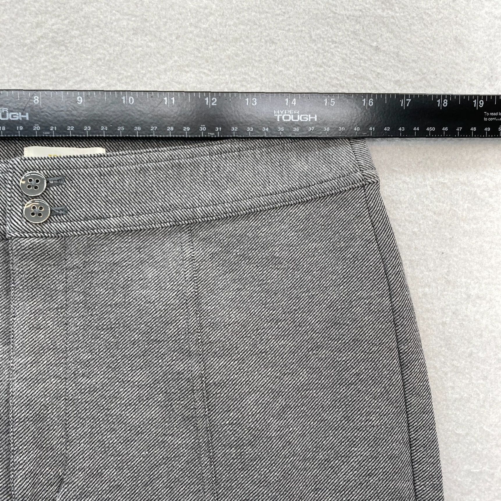 Vintage Maeve Anthropologie Kick Boot Pants Women's 12P Petite Gray Stretch City Career Chino Boots Jeans Size 34" / US 12 / IT 48 - 7 Thumbnail