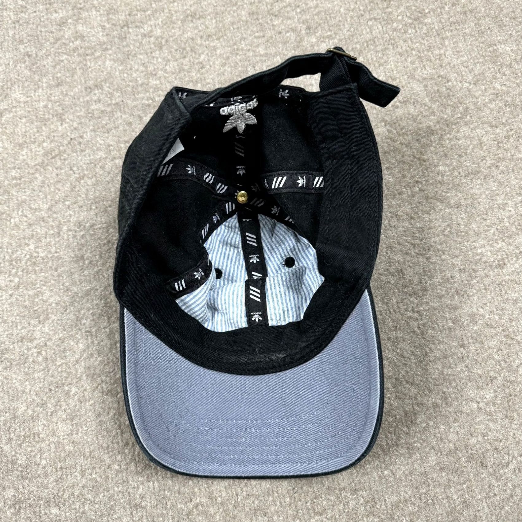 Adidas Adidas Hat Cap Mens Black Adjustable Strap Back Tre Foil Logo Casual Size ONE SIZE - 7 Thumbnail