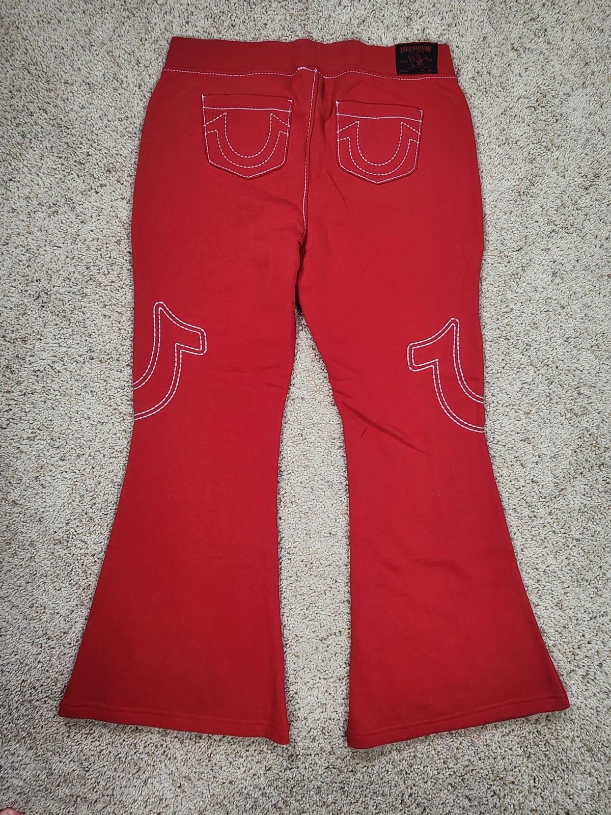 True Religion NEW True Religion Pull-On Flare Jeans Red Anniversary XL Size 40" / US 18 - 7 Thumbnail