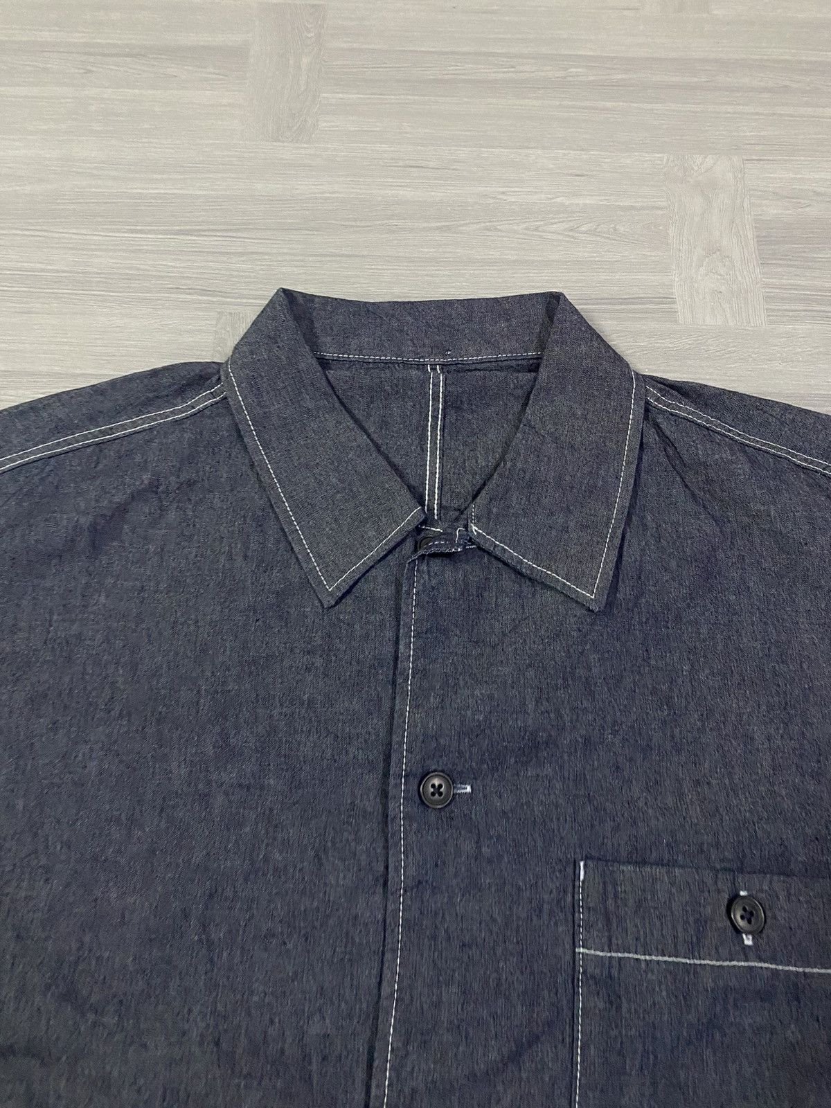 GU GU Denim Oversized Work T-Shirt Size US XL / EU 56 / 4 - 5 Thumbnail