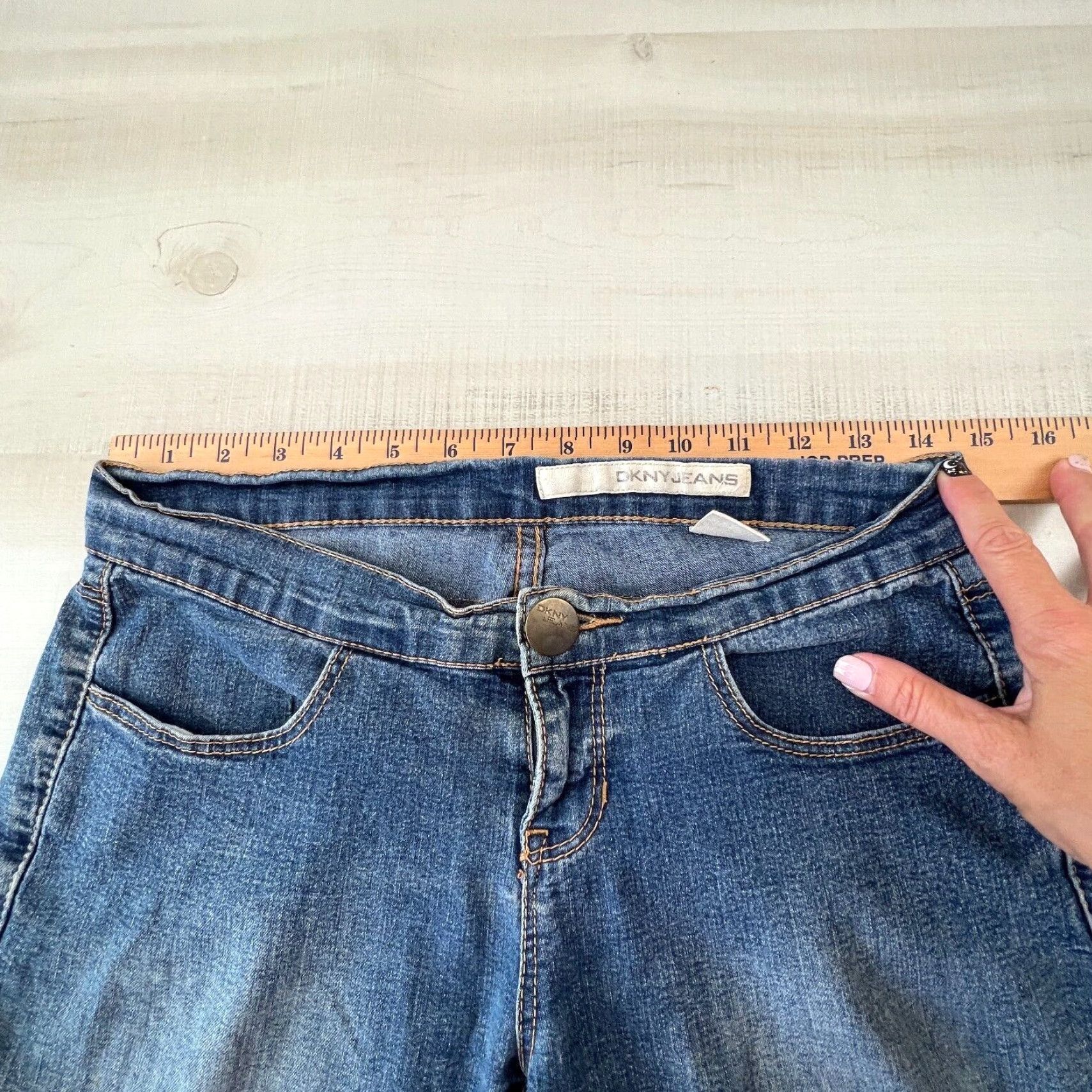 DKNY DKNY Womens Skinny Jeans Medium Wash Low Rise 26 Extra Large Denim Stretch Size 26" / US 2 / IT 38 - 7 Thumbnail