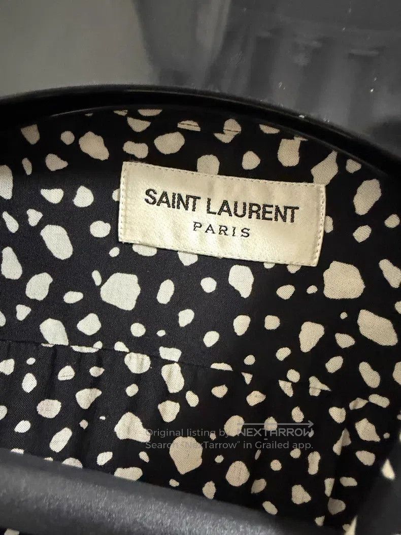Saint Laurent Paris Saint Laurent Paris Polka Dot Short Sleeve Shirt Size XS / US 0-2 / IT 36-38 - 2 Thumbnail