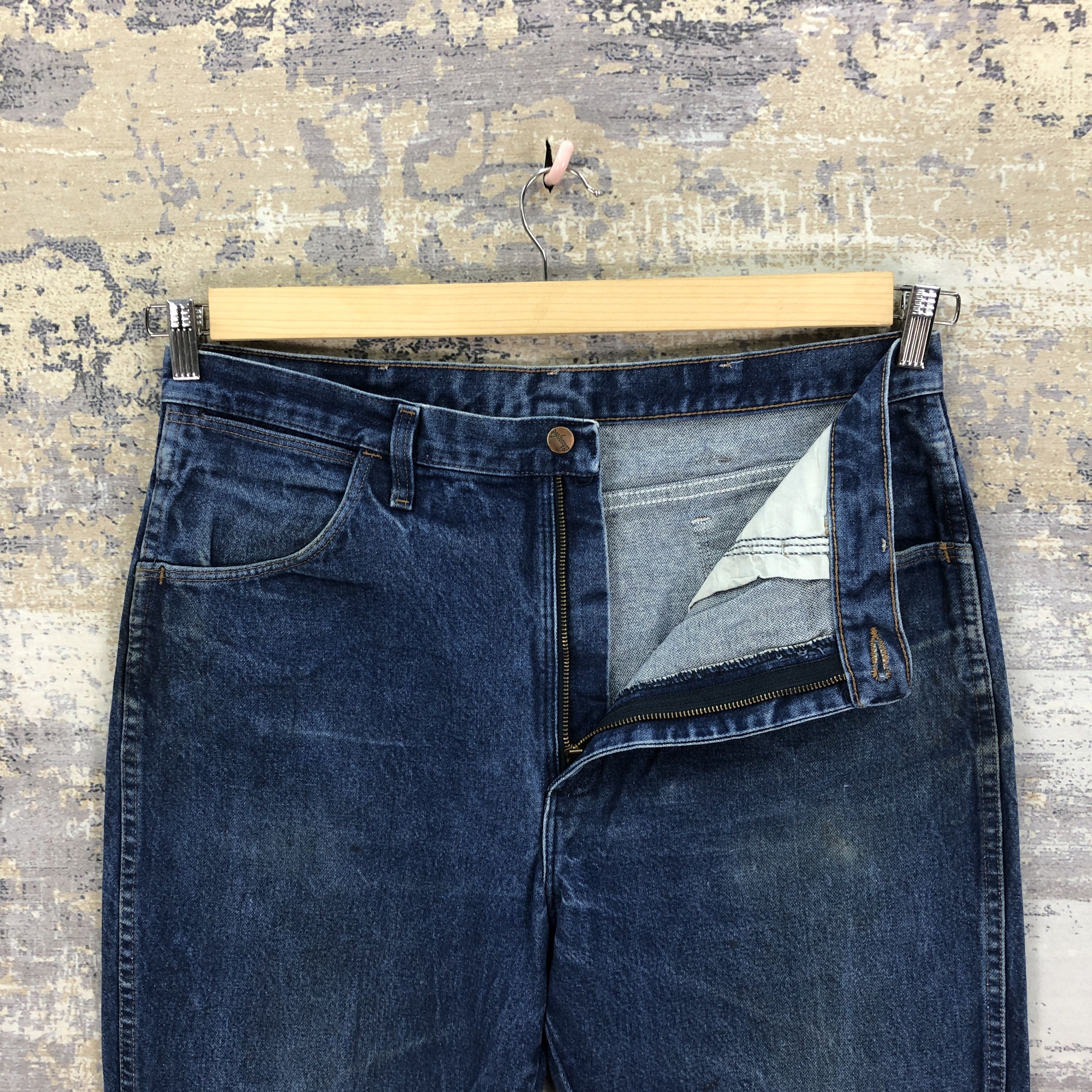 Wrangler Vintage 70s Wrangler Flare Light Wash Distressed Jeans Size US 36 / EU 52 - 6 Thumbnail