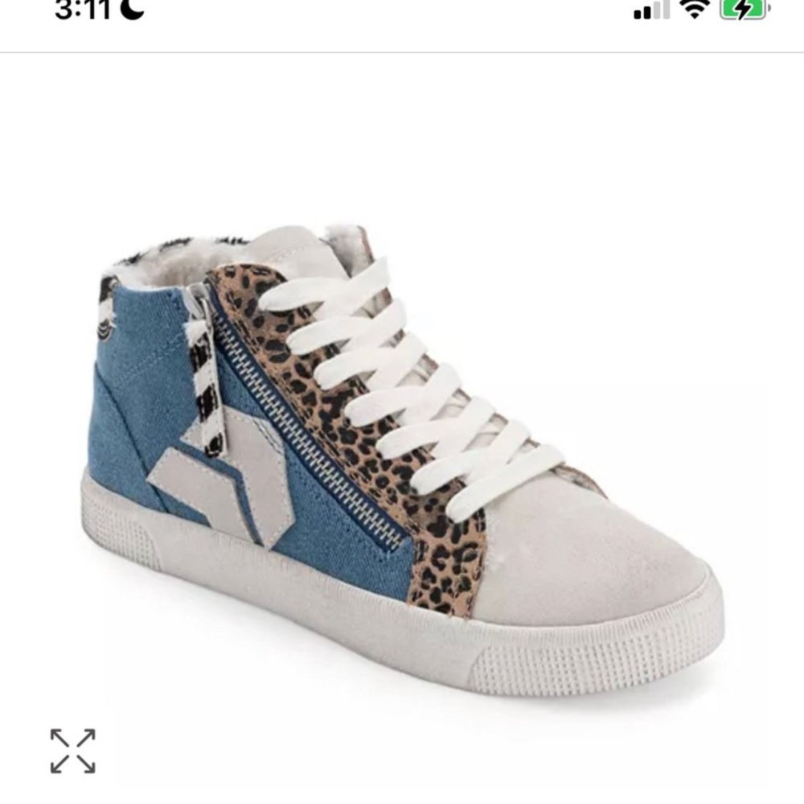Dolce Vita NEW DOLCE VITA HIDDEN WEDGE SNEAKERS SHEARLING DENIM 8 Size US 8 / IT 38 - 1 Thumbnail