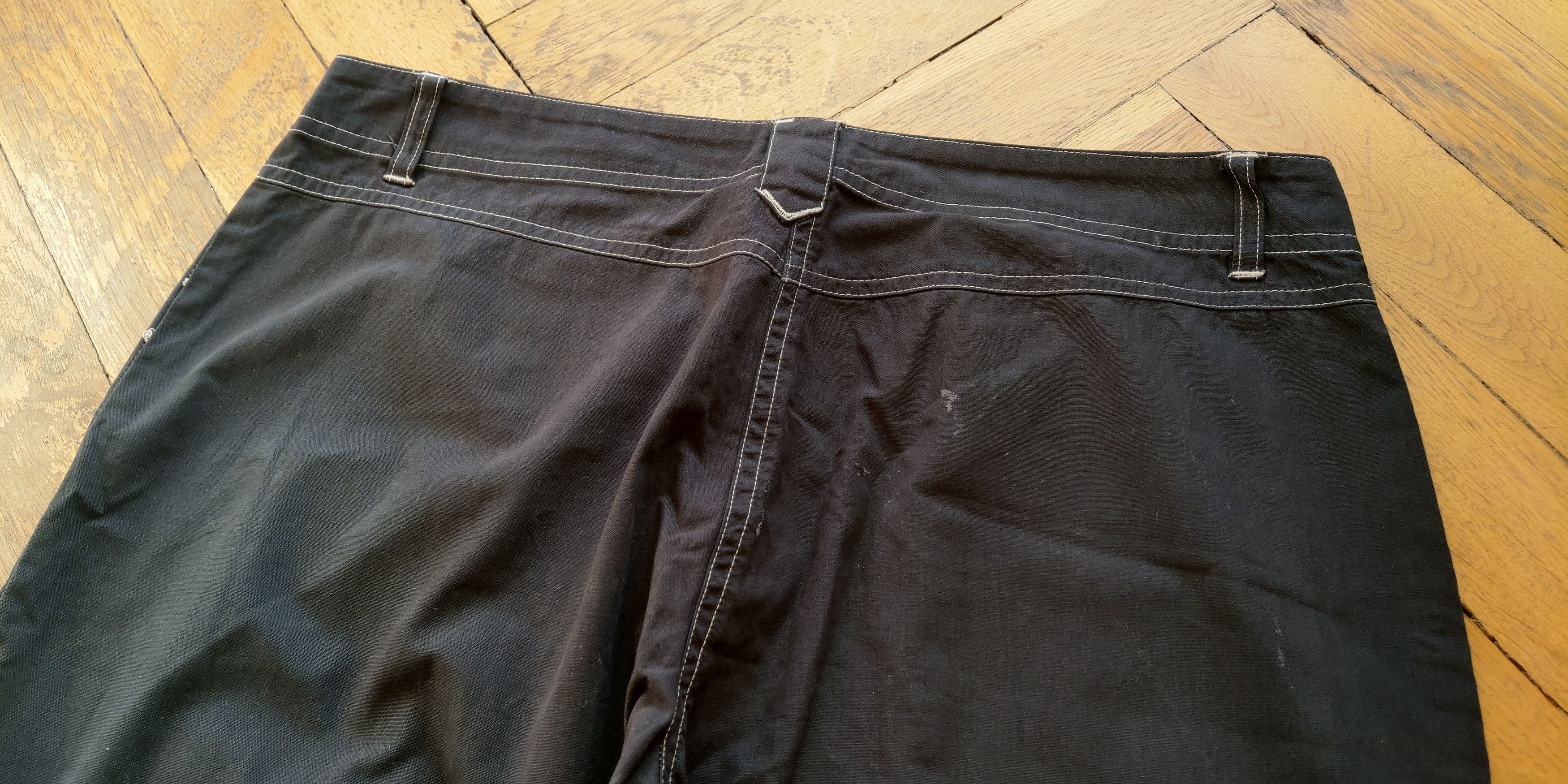 Vintage Asymmetric 3/4 Pants Flared Shorts Rave opium grunge Cargo M Size US 32 / EU 48 - 7 Thumbnail
