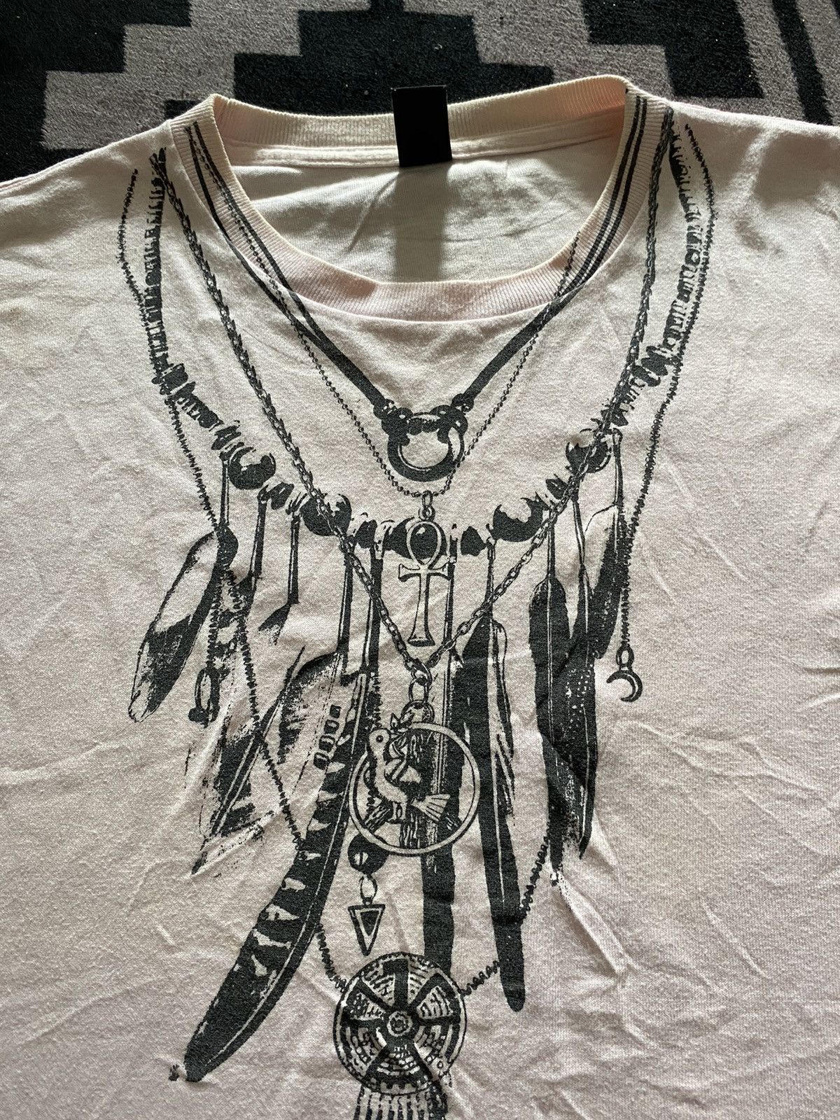 Le Grande Bleu (L.G.B.) Japanese ifsixwasnine style graniph feather tshirt Size US M / EU 48-50 / 2 - 3 Thumbnail