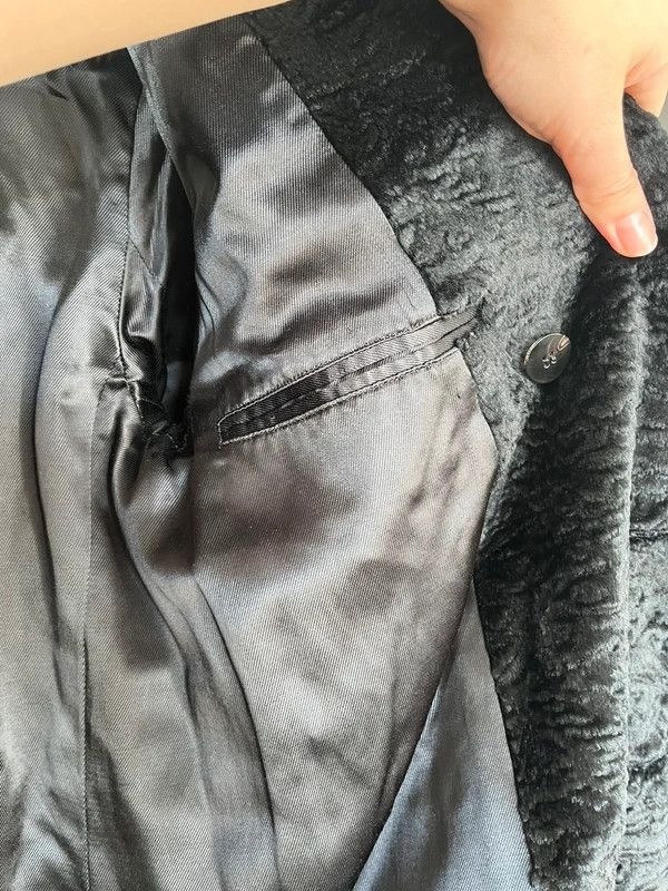 Saint Laurent Paris Saint Laurent Double-Breasted Astracan Fur Coat Size US S / EU 44-46 / 1 - 4 Thumbnail