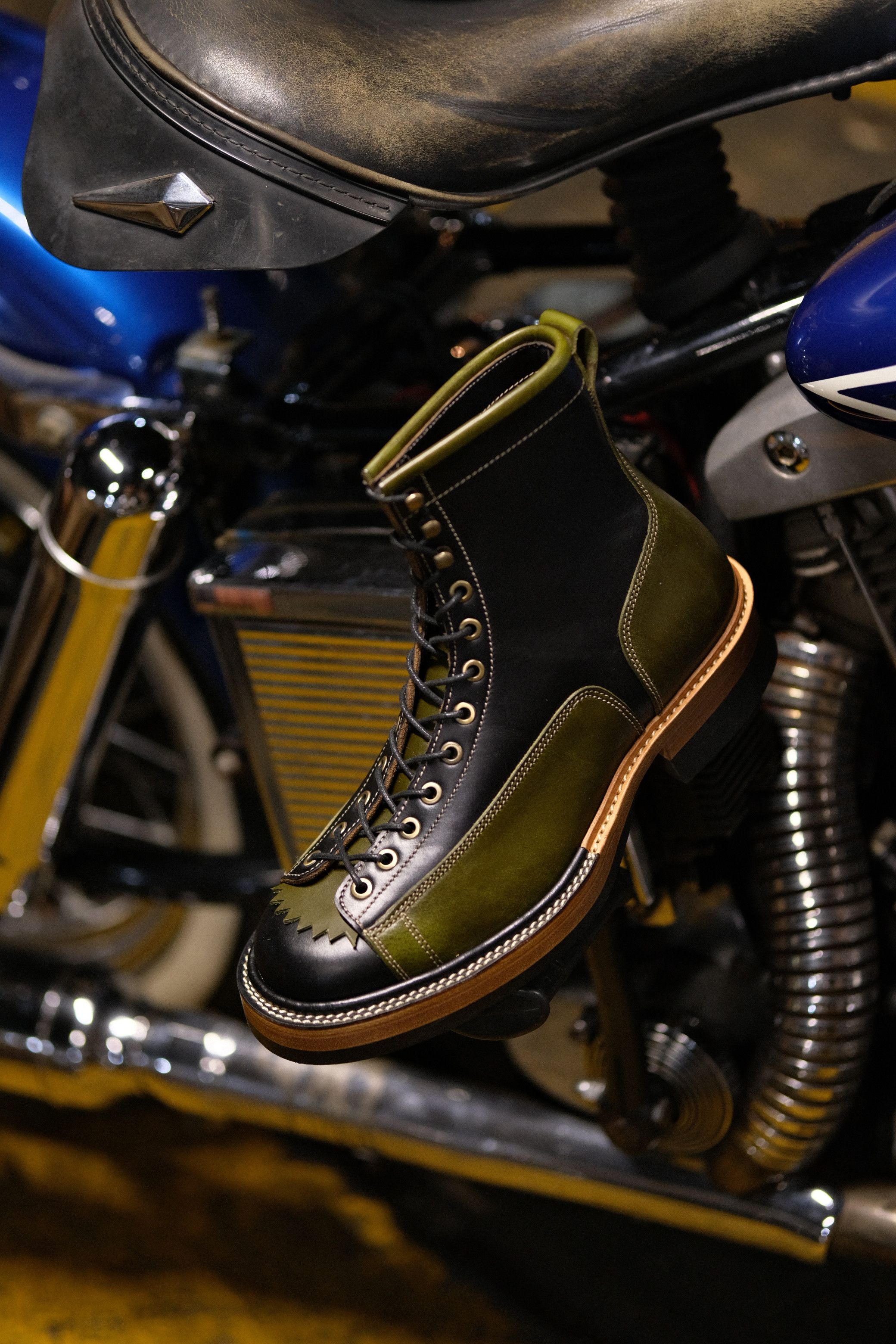 Other Hetala Boots Monkey Black seidel Leather olive Badalasi Size US 9 / EU 42 - 1 Thumbnail