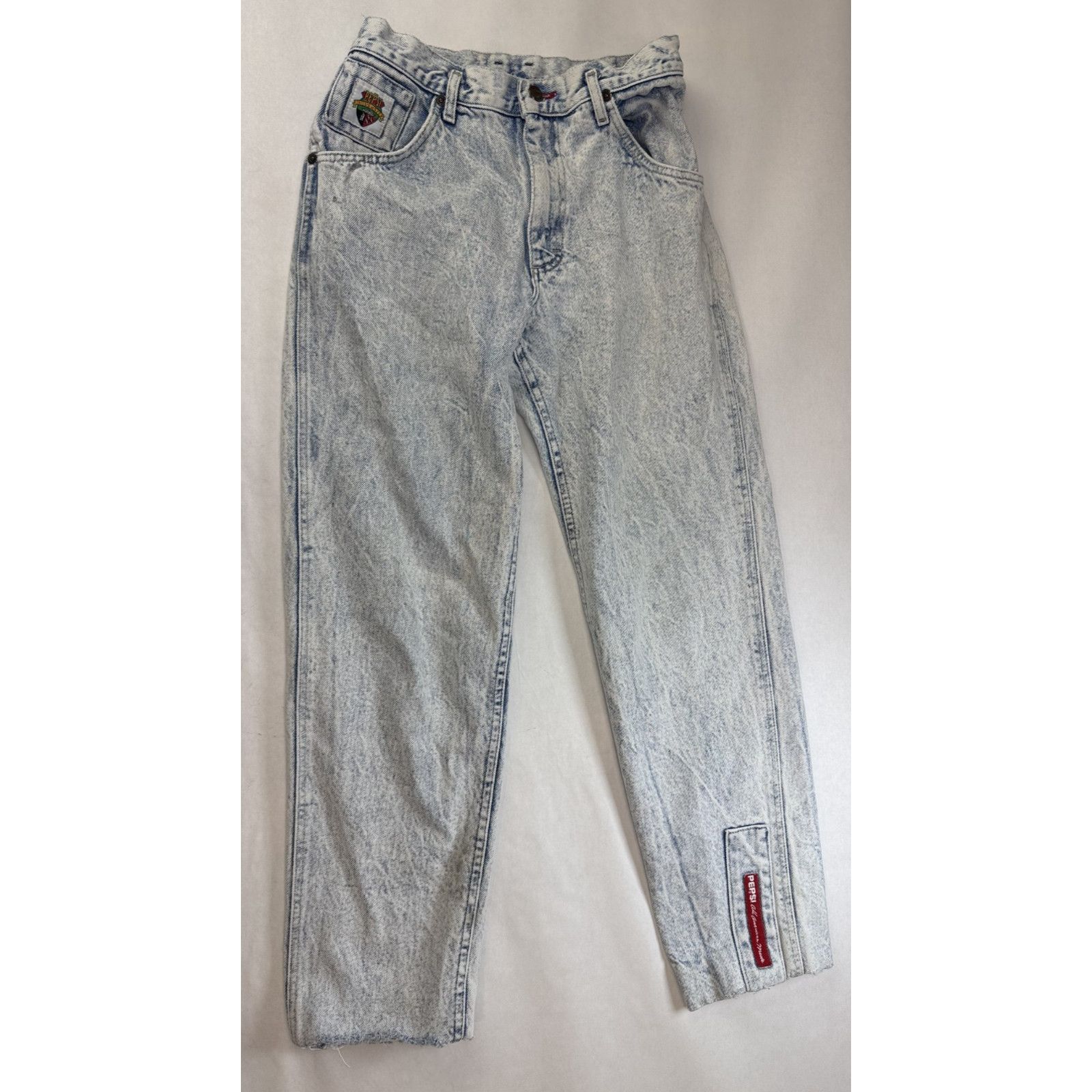 Pepsi Vintage 80s Pepsi University Acid Wash Jeans Halloween 27*28 Size 27" / US 4 / IT 40 - 1 Thumbnail