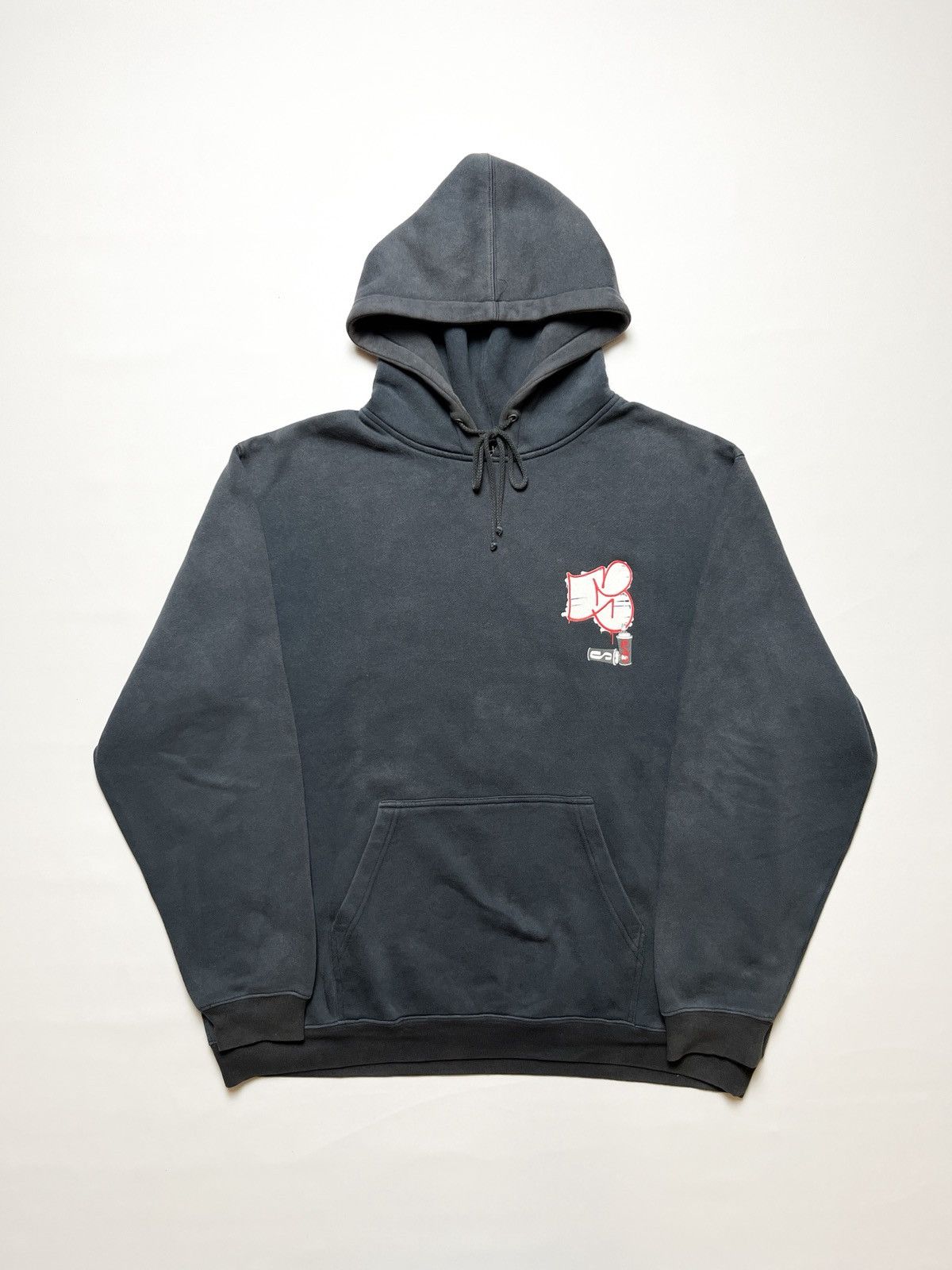 Stussy Hoodie Stussy Spray Graffiti Fading Black Vintage 90s Size US XL / EU 56 / 4 - 2 Thumbnail