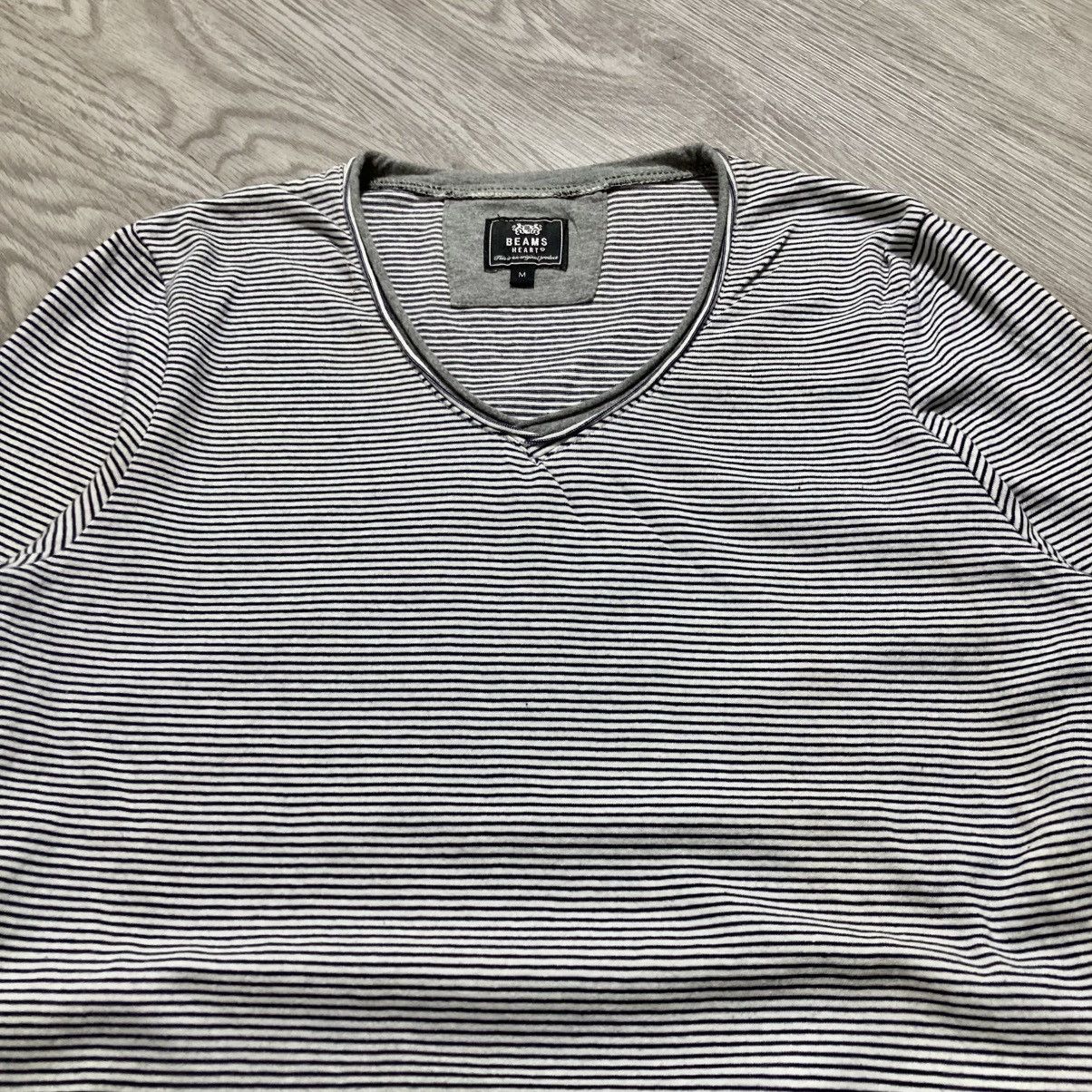Japanese Brand 2000s Beams Heart Double Layer Striped Longslevee Lgb Style Size US M / EU 48-50 / 2 - 4 Thumbnail