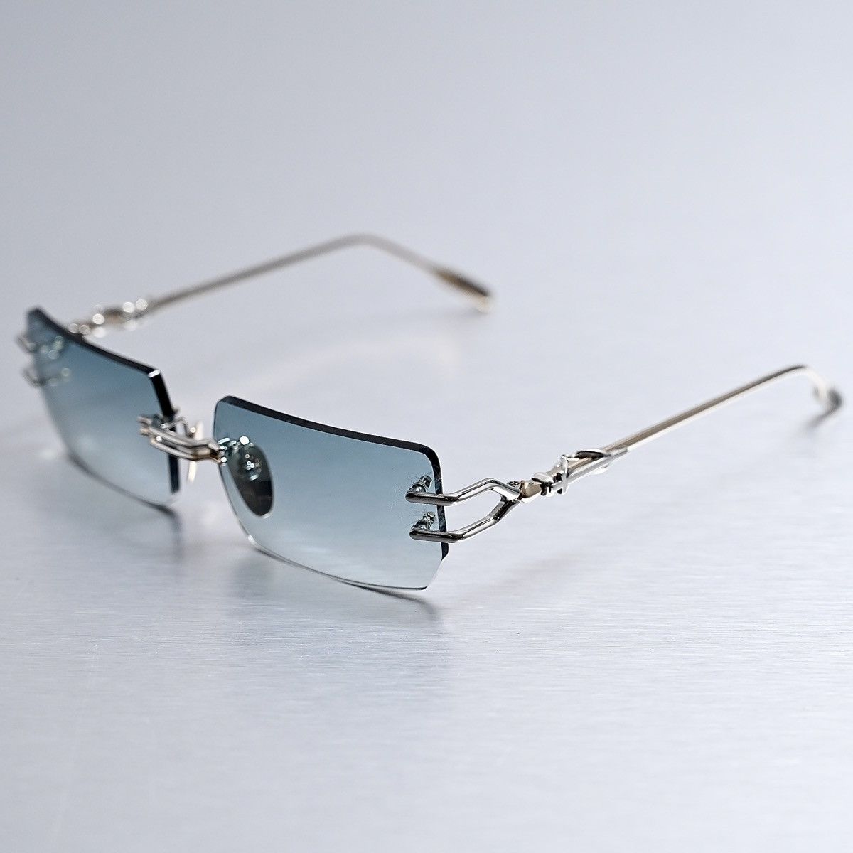 Chrome Hearts CHROME HEARTS LORDIE SHINY SILVER - GOLD PLATED SUNGLASSES Size ONE SIZE - 2 Thumbnail