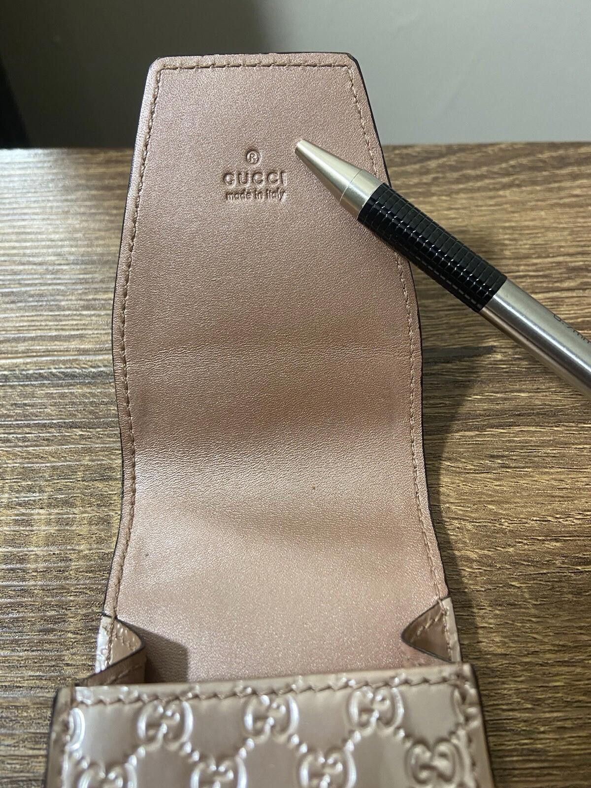 Gucci Gucci Guccissima rose gold pink leather cigarette case pouch Size ONE SIZE - 8 Thumbnail