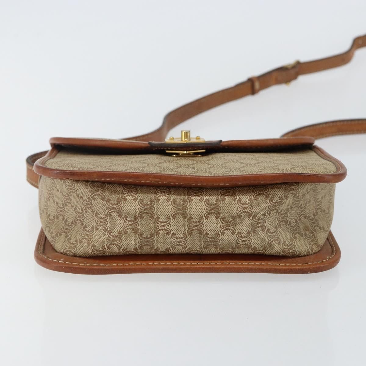 Celine CELINE Macadam Canvas Shoulder Bag Pvc Beige Gold Size ONE SIZE - 9 Thumbnail