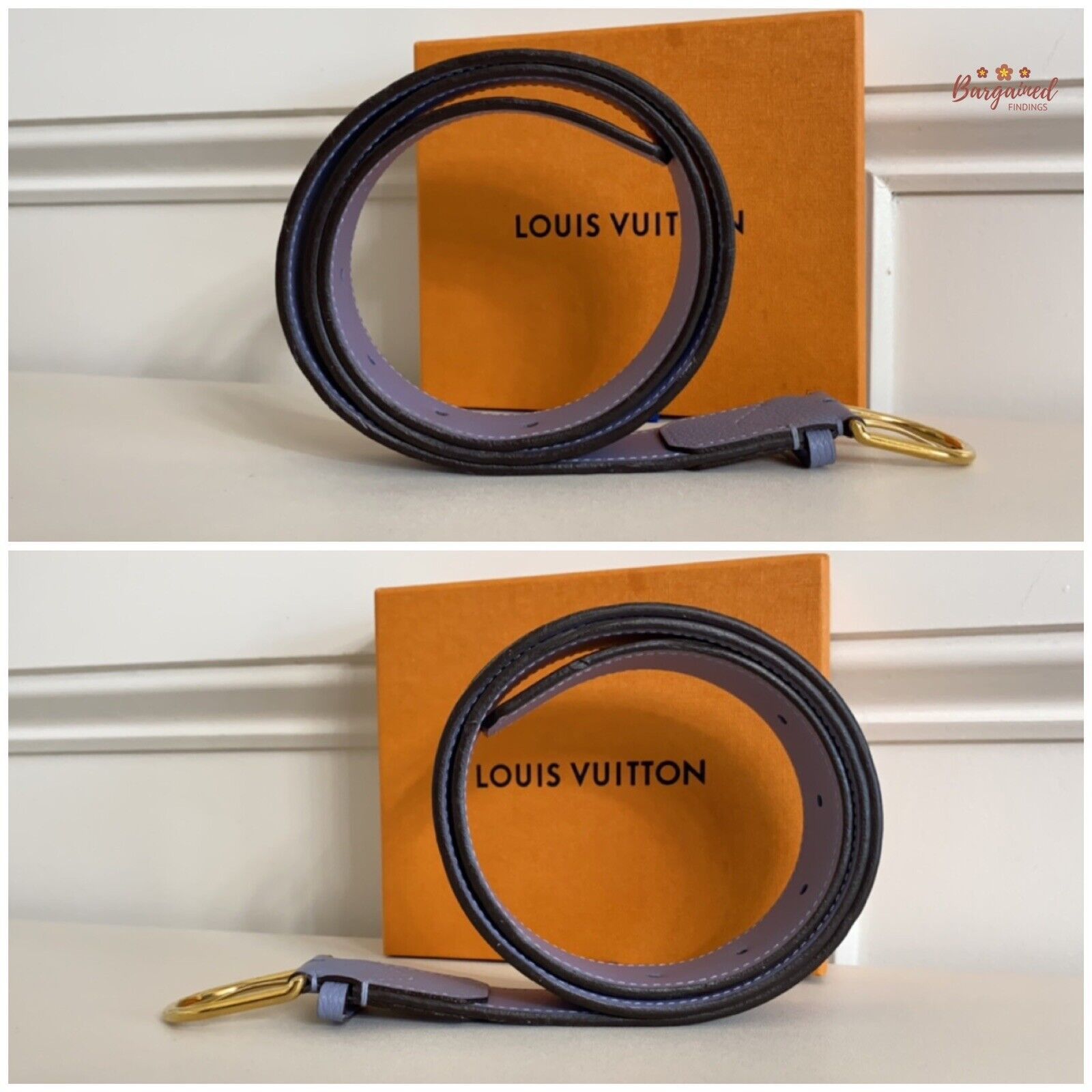 Louis Vuitton Louis Vuitton Blue Monogram Empreinte Leather Sun Belt Size ONE SIZE - 5 Thumbnail