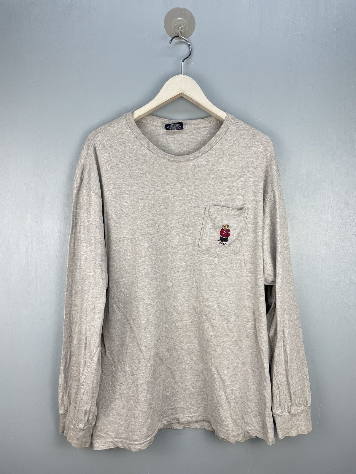 Polo Ralph Lauren Vintage 90s Polo Bear pocket tee Size US L / EU 52-54 / 3 - 1 Thumbnail