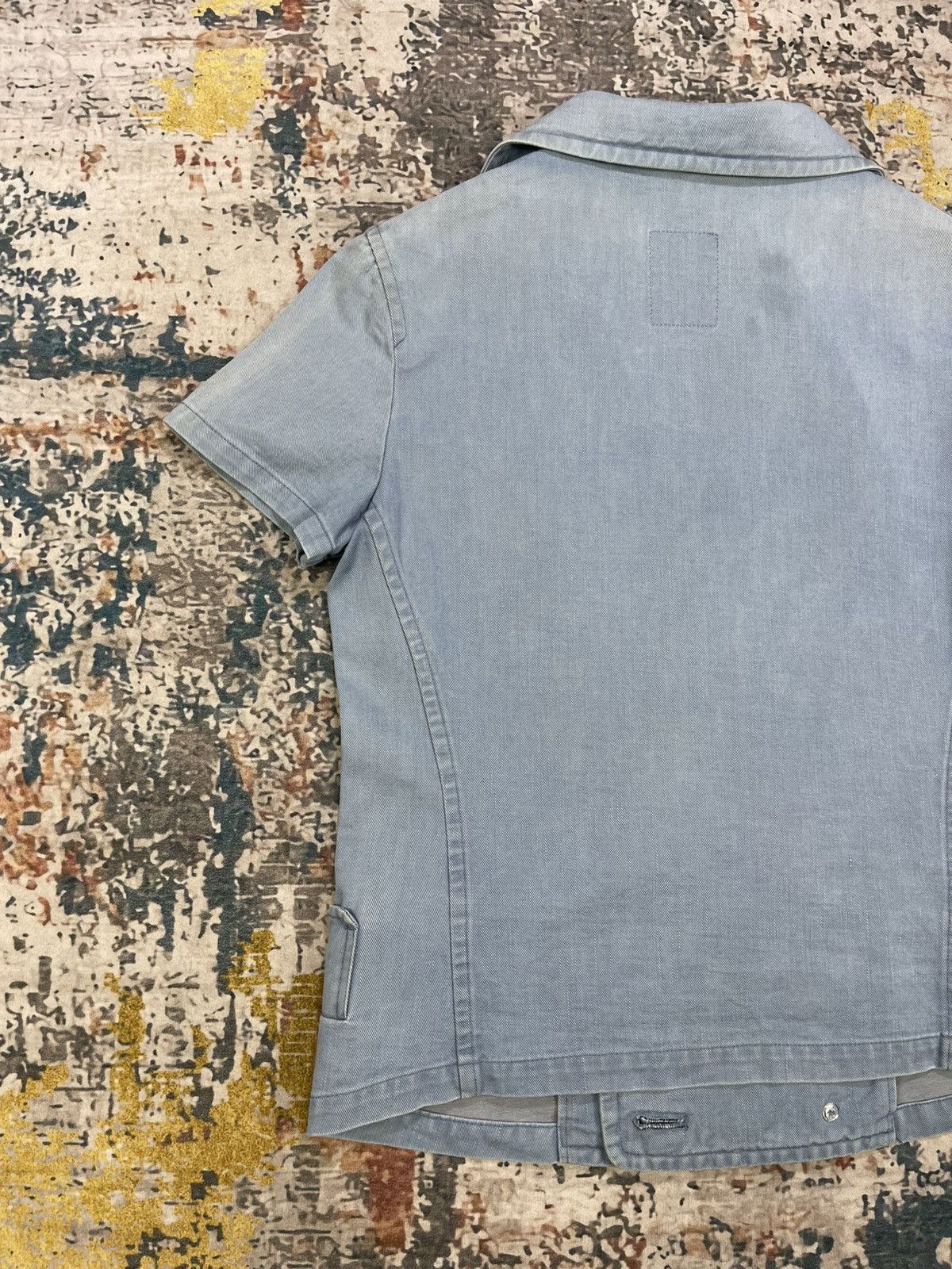 Limi Feu LIMI feu Cotton Crop Double Breasted Denim Jacket Size S / US 4 / IT 40 - 6 Thumbnail