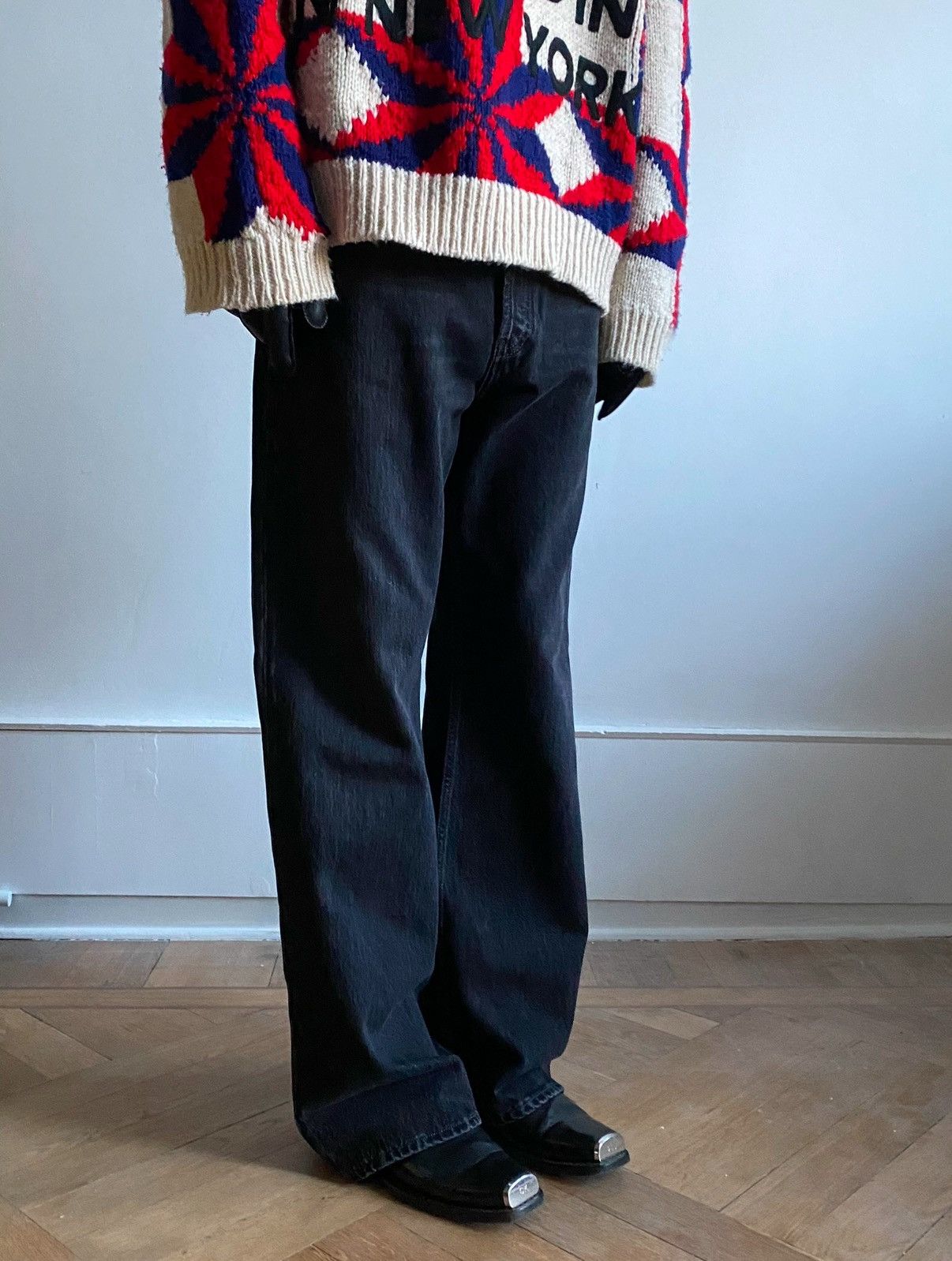 Calvin Klein 205W39NYC × Raf Simons CK205W39NYC FW18 Handmade Star Cable Knit Wool by Raf Simons Size US XXL / EU 58 / 5 - 6 Thumbnail