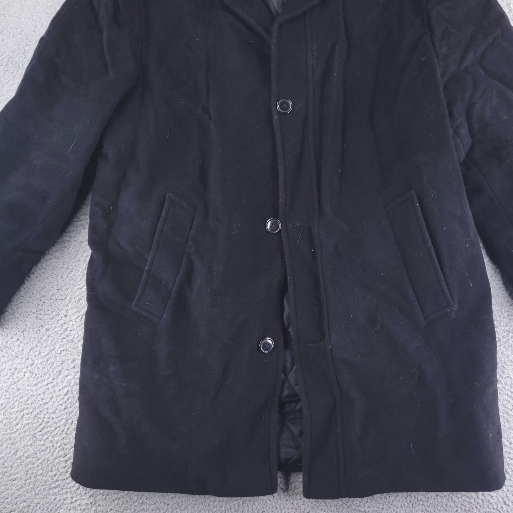 Ralph Lauren Lauren Ralph Lauren Coat Mens 42 Long Wool Cashmere Overcoat Cambridge Quilted Black Size US XS / EU 42 / 0 - 2 Thumbnail