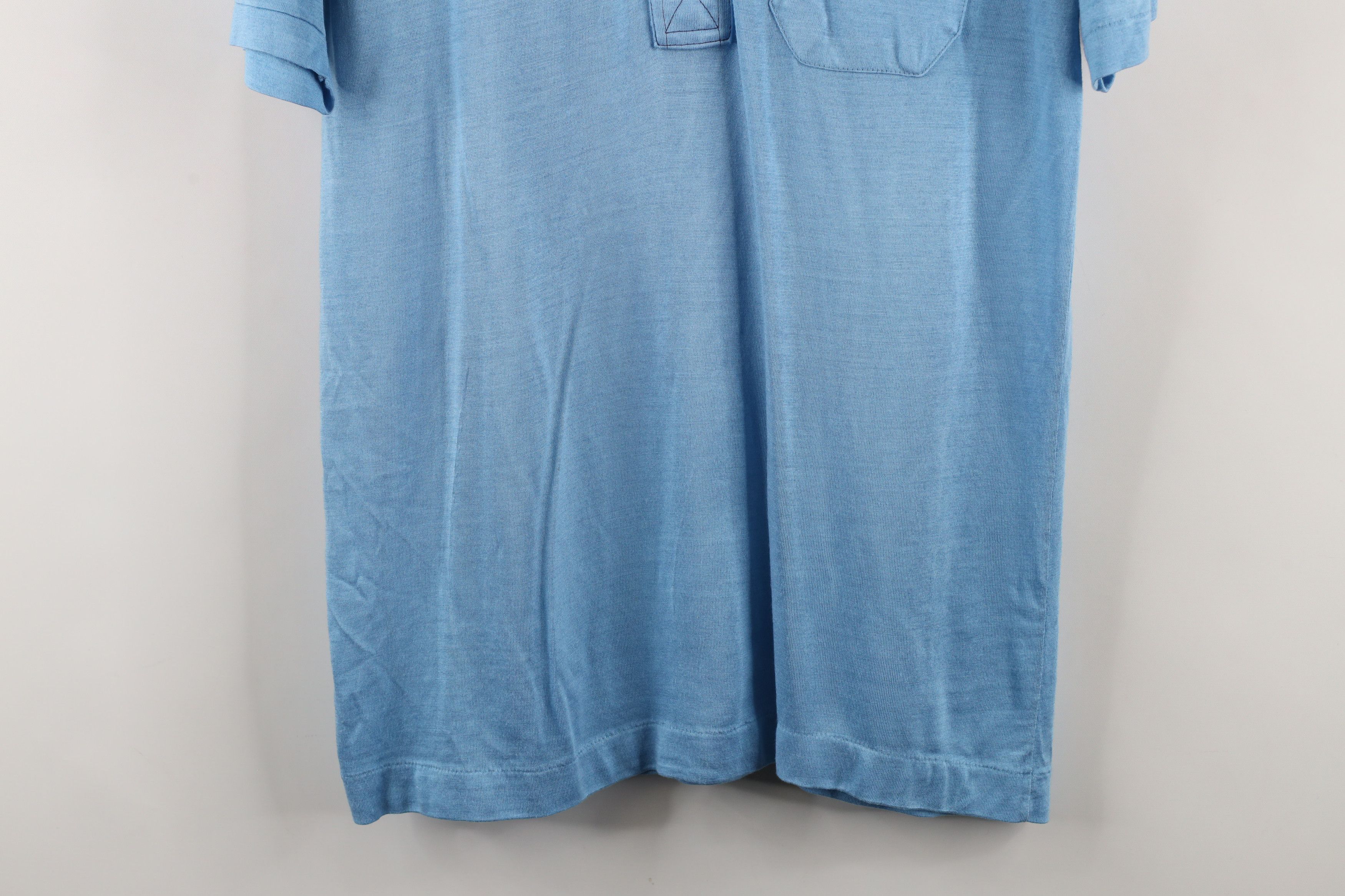 Vintage Vintage 60s 70s Streetwear Polo Shirt Carolina Blue USA Size US M / EU 48-50 / 2 - 3 Thumbnail