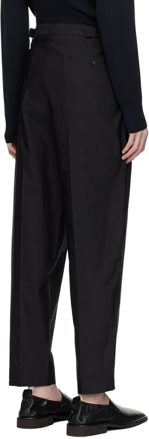Lemaire Black carrot cotton/silk pants Size US 34 / EU 50 - 9 Thumbnail