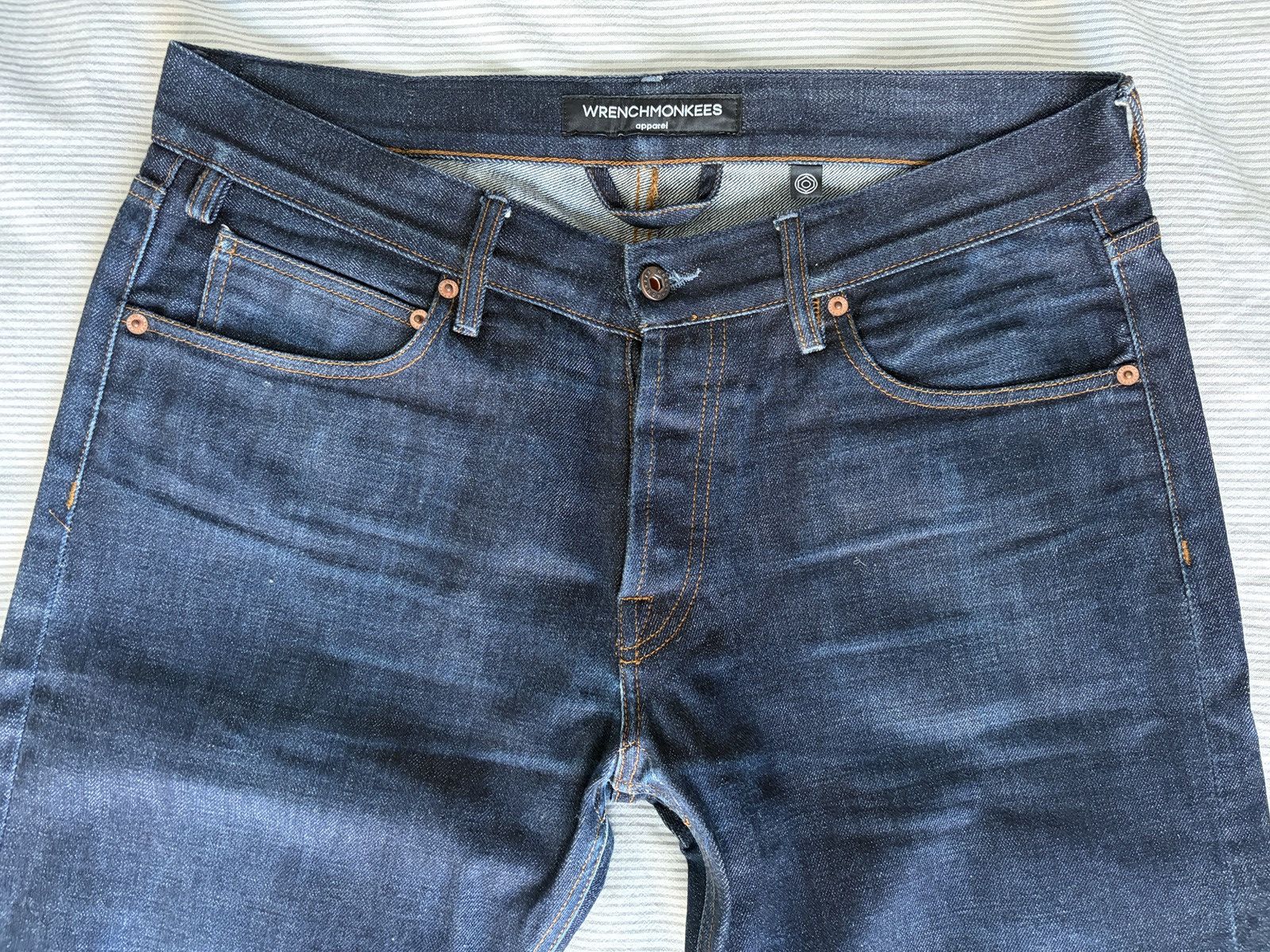 WRENCHMONKEES Wrenchmonkees White Oak Selvege Jeans Size US 33 - 10 Thumbnail