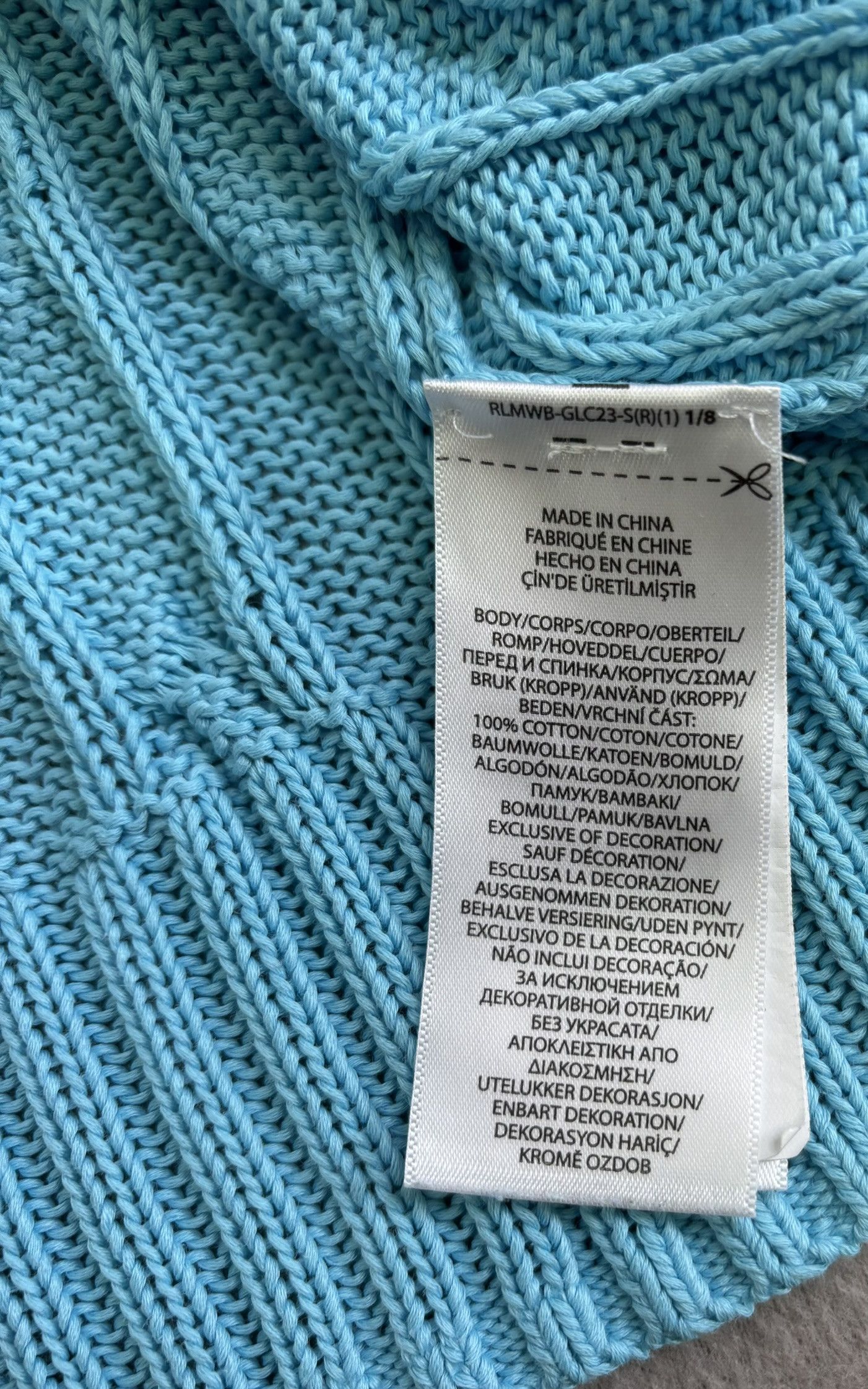 Polo Ralph Lauren Polo Ralph Lauren Cable V-Neck Baby Blue Sweater Size XL Size XL / US 12-14 / IT 48-50 - 12 Thumbnail